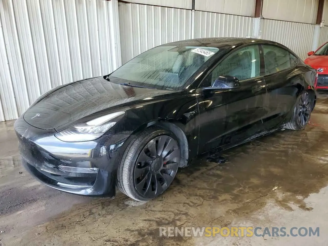 1 Photograph of a damaged car 5YJ3E1EC1MF849844 TESLA MODEL 3 2021