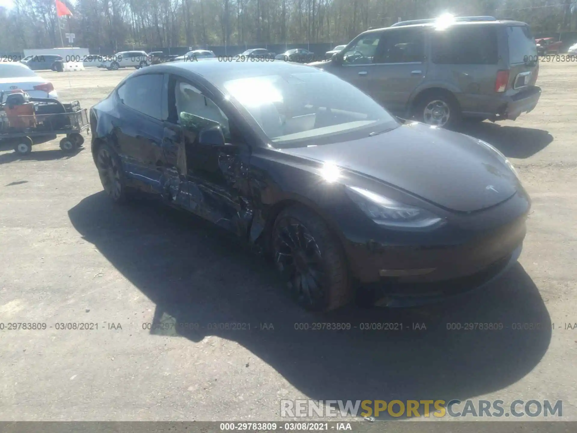 1 Photograph of a damaged car 5YJ3E1EC1MF856342 TESLA MODEL 3 2021