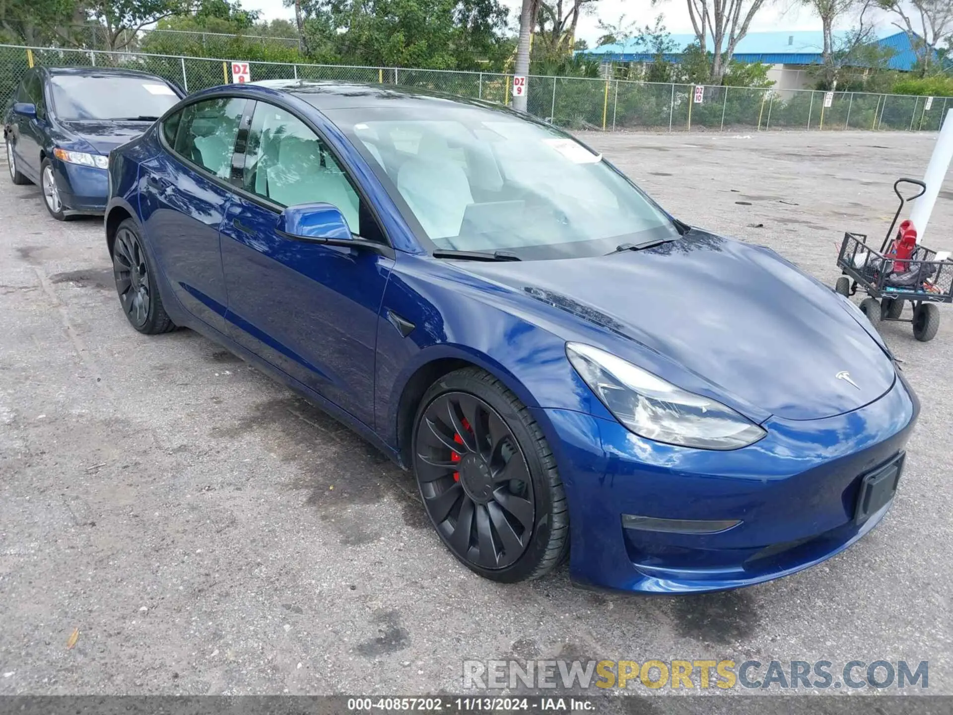 1 Photograph of a damaged car 5YJ3E1EC1MF919276 TESLA MODEL 3 2021