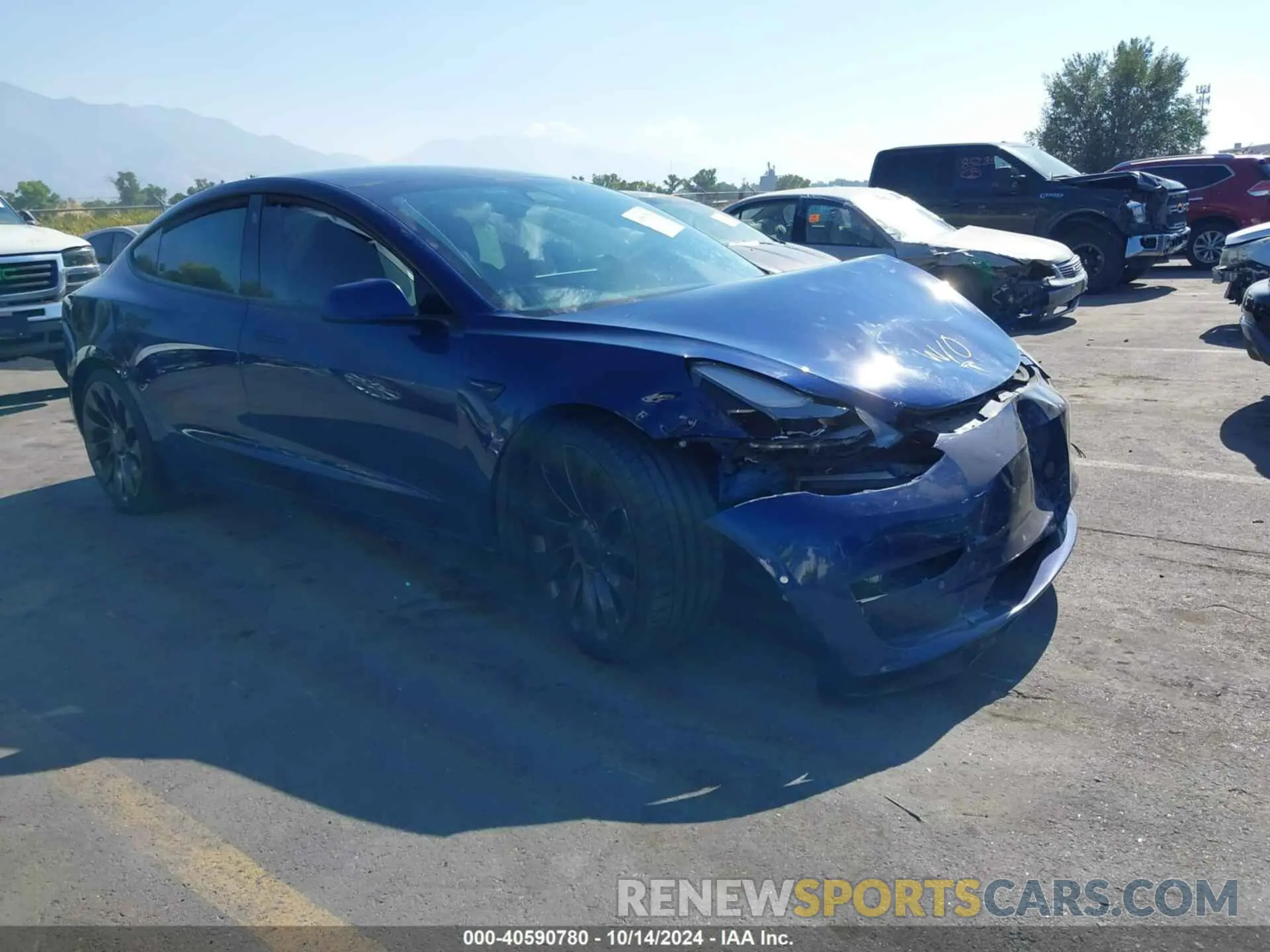 1 Photograph of a damaged car 5YJ3E1EC1MF984872 TESLA MODEL 3 2021