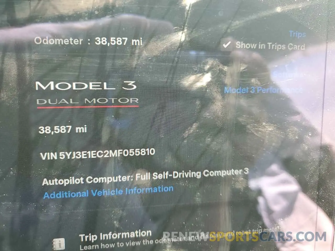 9 Photograph of a damaged car 5YJ3E1EC2MF055810 TESLA MODEL 3 2021