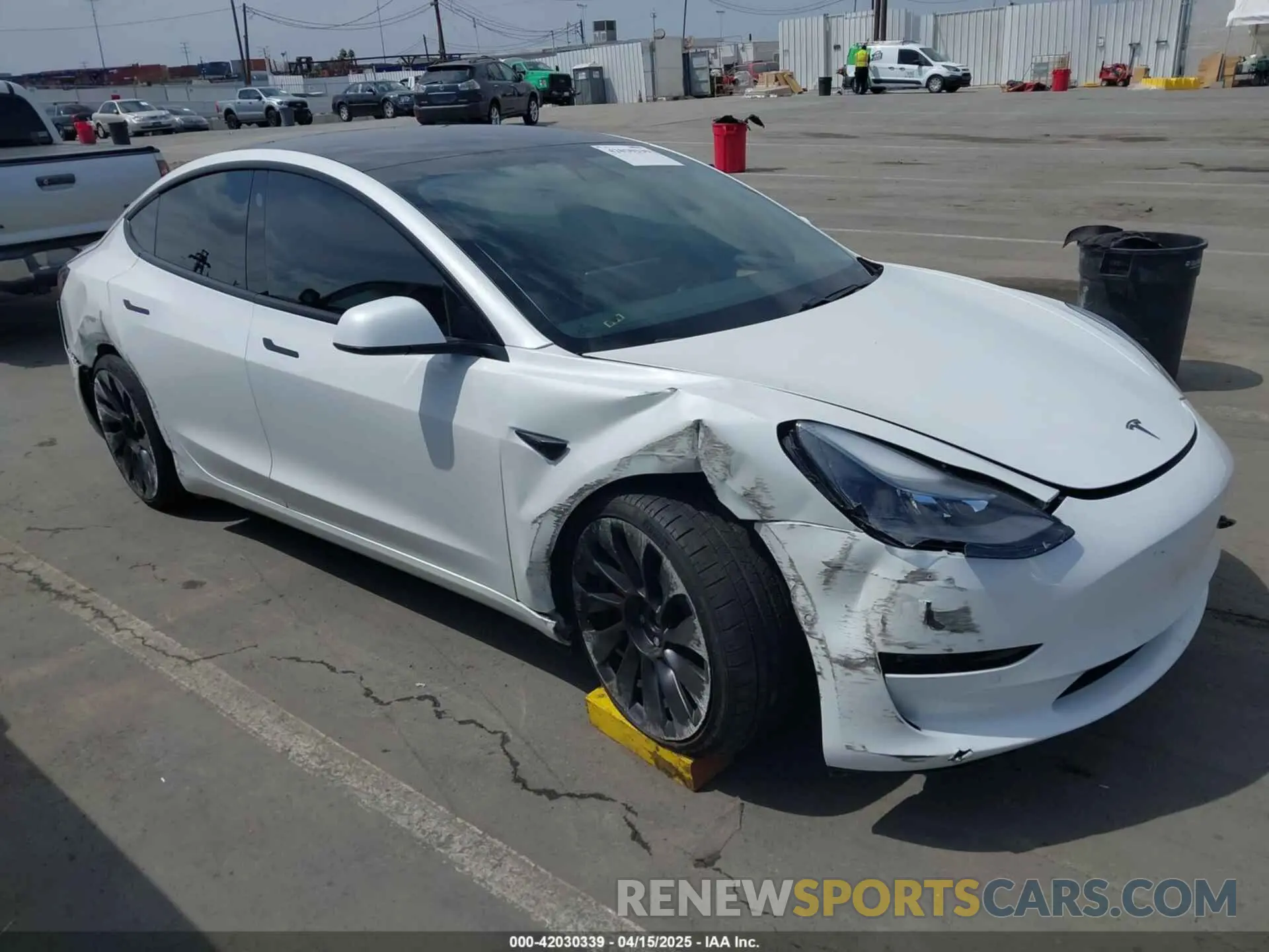 1 Photograph of a damaged car 5YJ3E1EC2MF084594 TESLA MODEL 3 2021