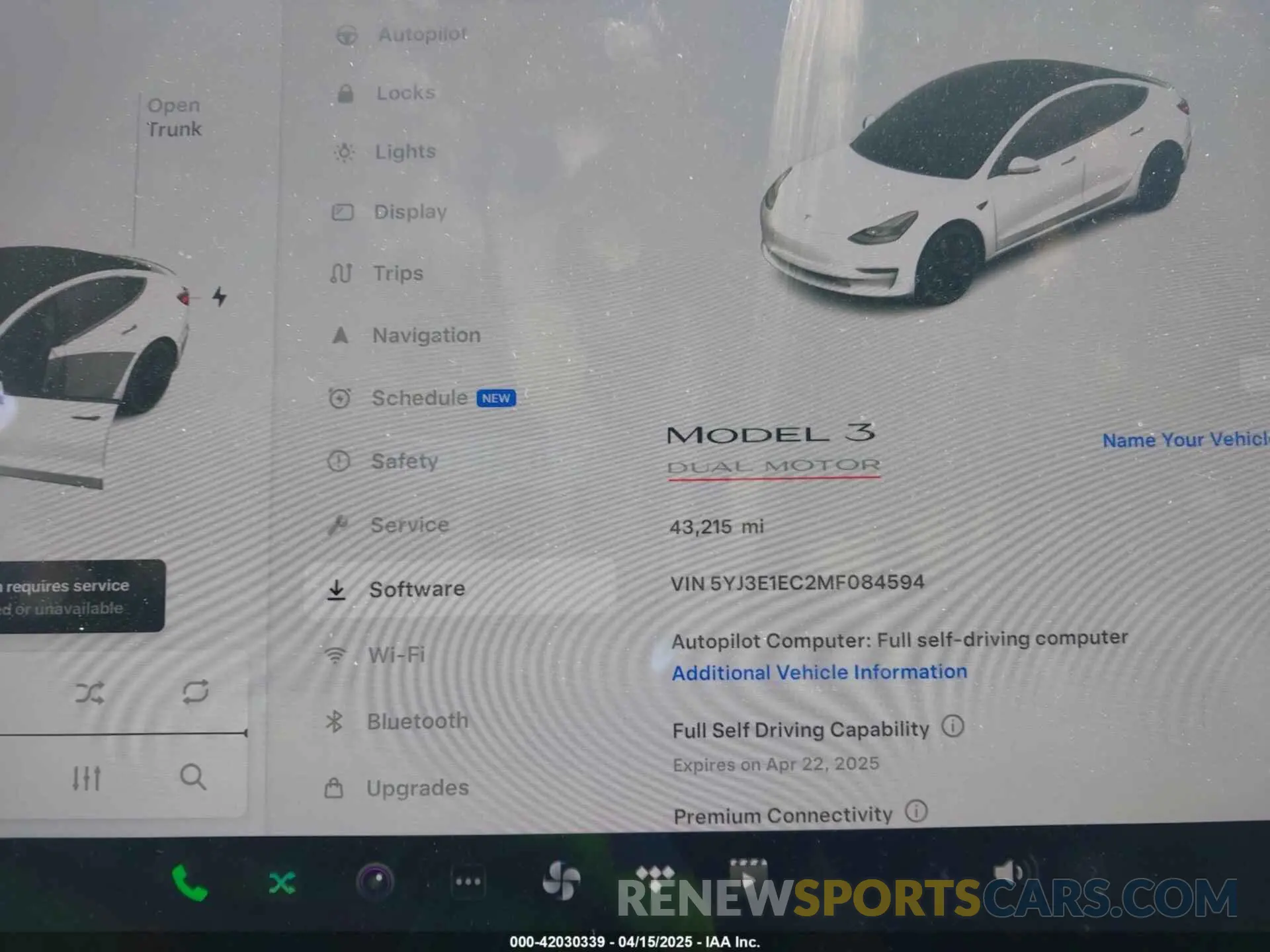 15 Photograph of a damaged car 5YJ3E1EC2MF084594 TESLA MODEL 3 2021