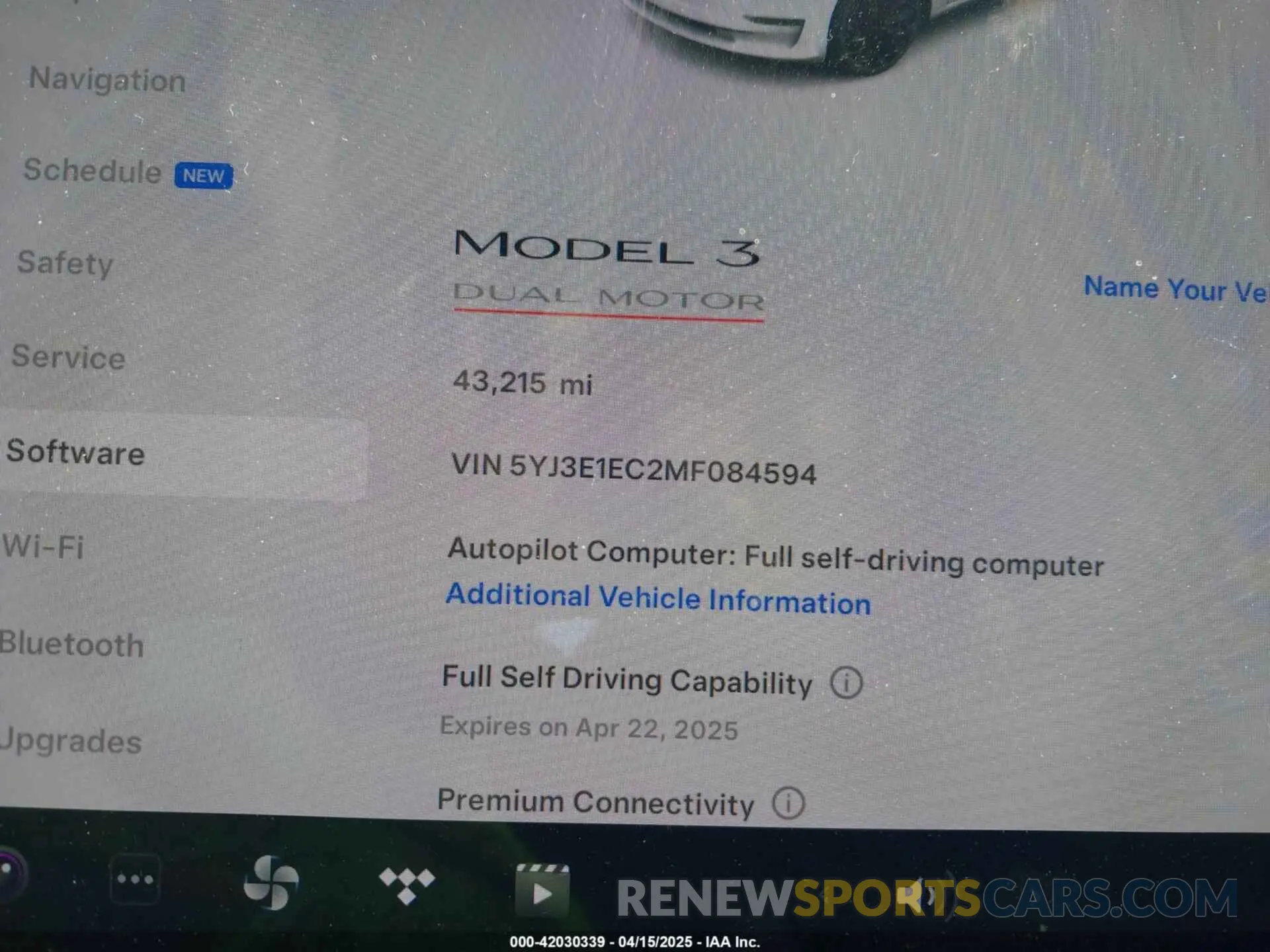 7 Photograph of a damaged car 5YJ3E1EC2MF084594 TESLA MODEL 3 2021