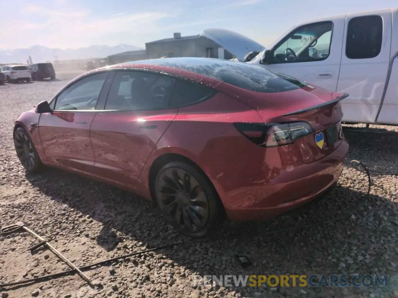 2 Photograph of a damaged car 5YJ3E1EC2MF091948 TESLA MODEL 3 2021