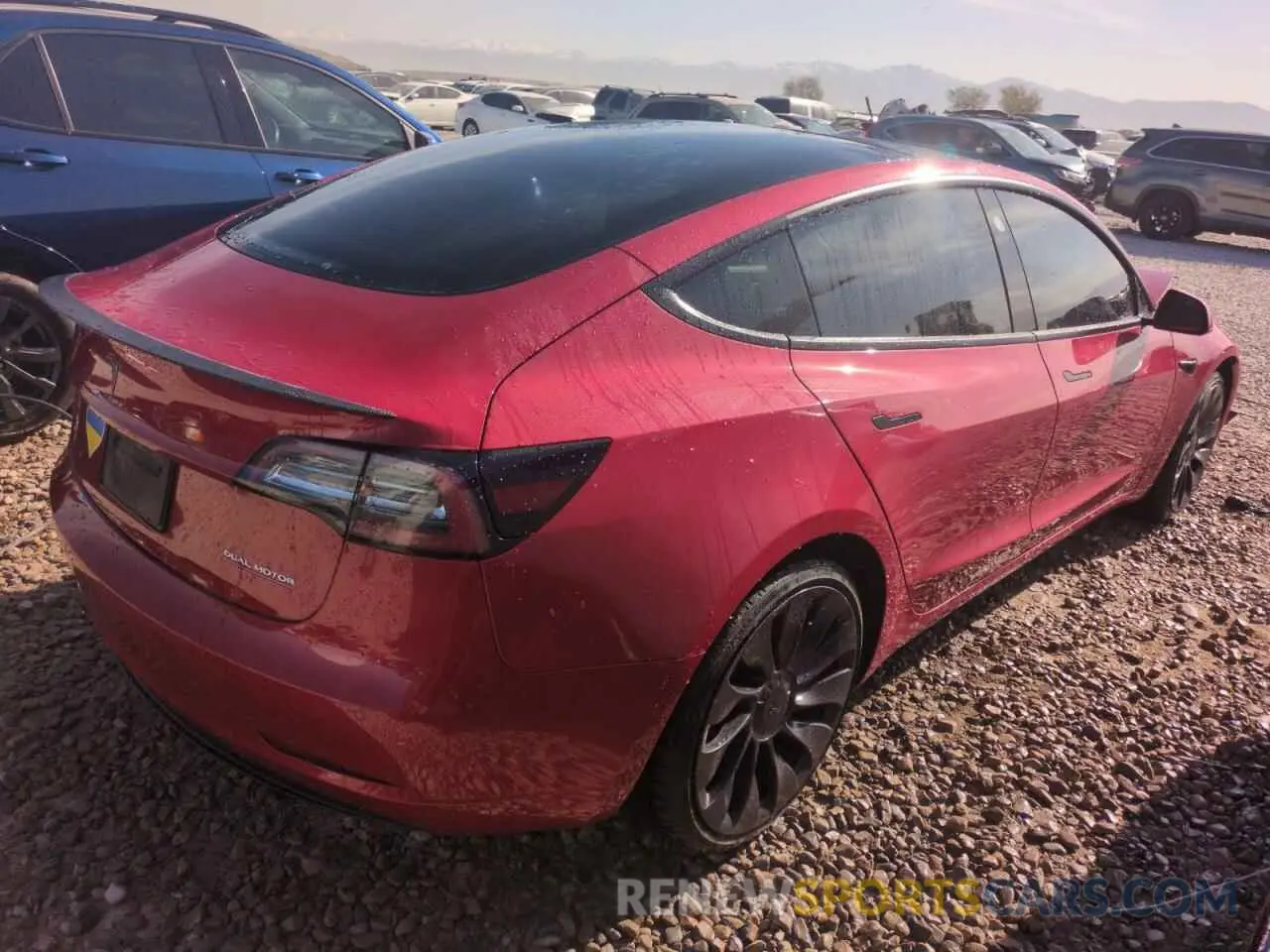 3 Photograph of a damaged car 5YJ3E1EC2MF091948 TESLA MODEL 3 2021