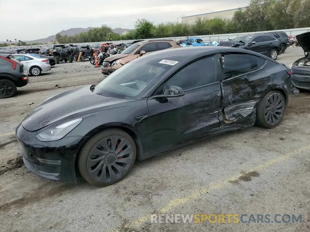 1 Photograph of a damaged car 5YJ3E1EC2MF984962 TESLA MODEL 3 2021