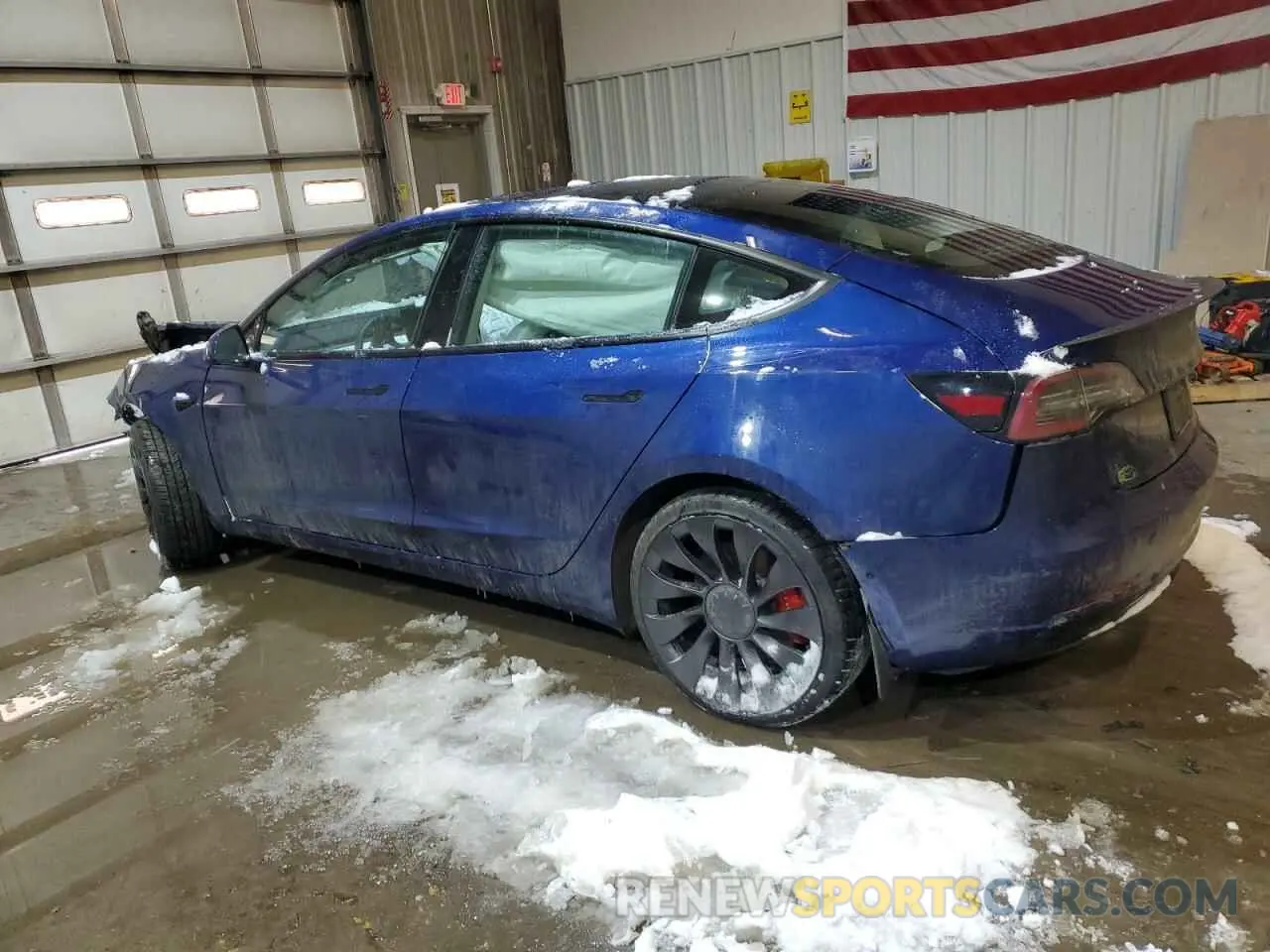 2 Photograph of a damaged car 5YJ3E1EC2MF985030 TESLA MODEL 3 2021