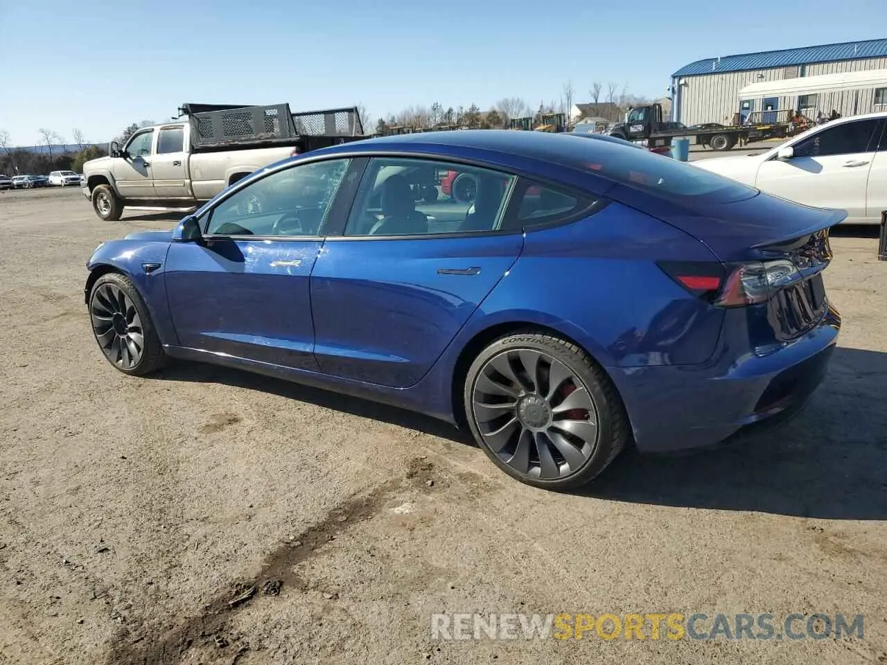 2 Photograph of a damaged car 5YJ3E1EC3MF020371 TESLA MODEL 3 2021