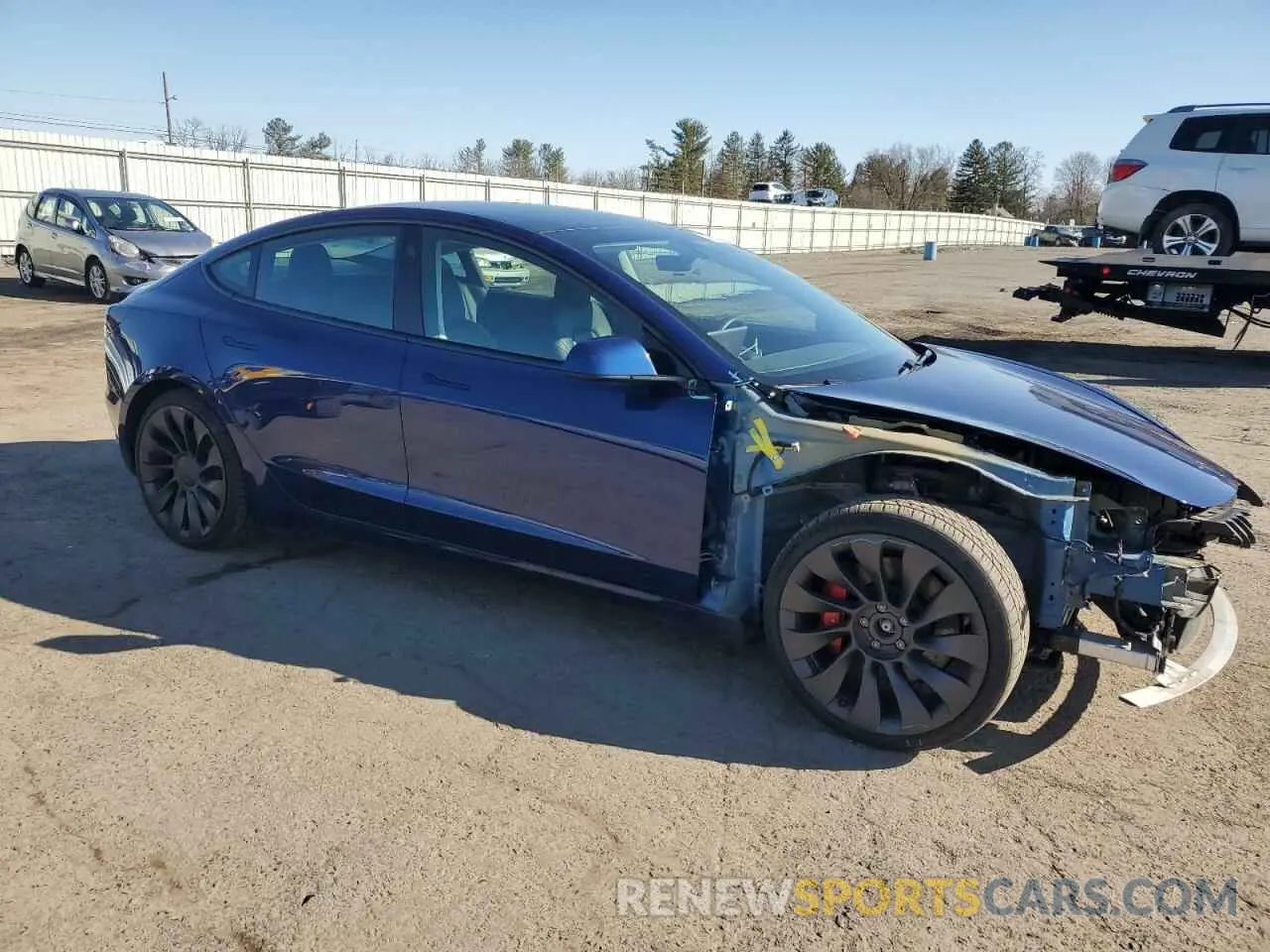 4 Photograph of a damaged car 5YJ3E1EC3MF020371 TESLA MODEL 3 2021