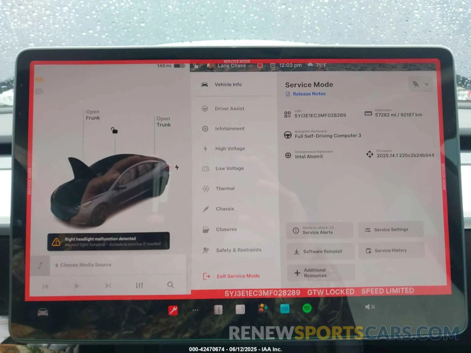 7 Photograph of a damaged car 5YJ3E1EC3MF028289 TESLA MODEL 3 2021