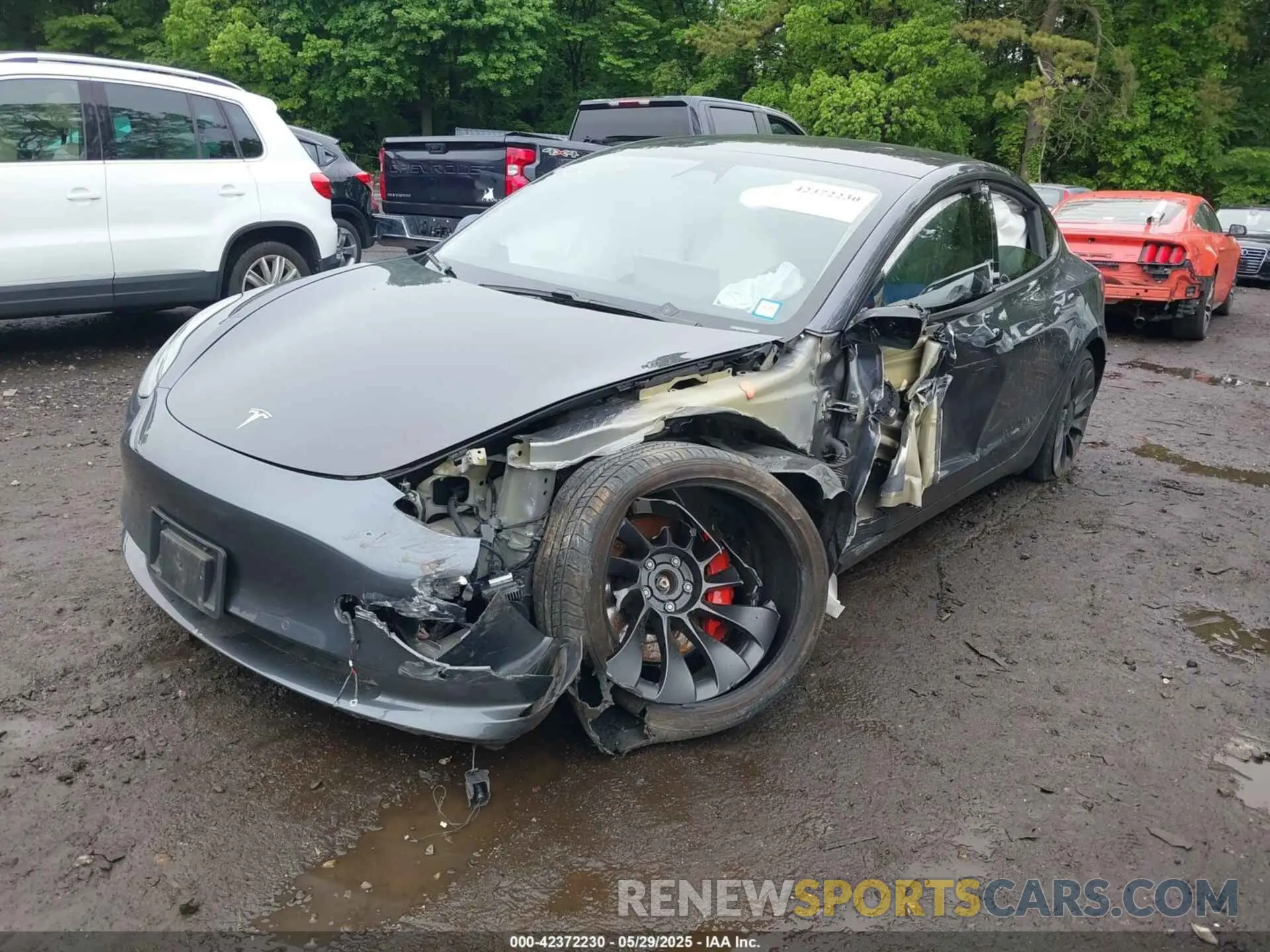 2 Photograph of a damaged car 5YJ3E1EC3MF056187 TESLA MODEL 3 2021