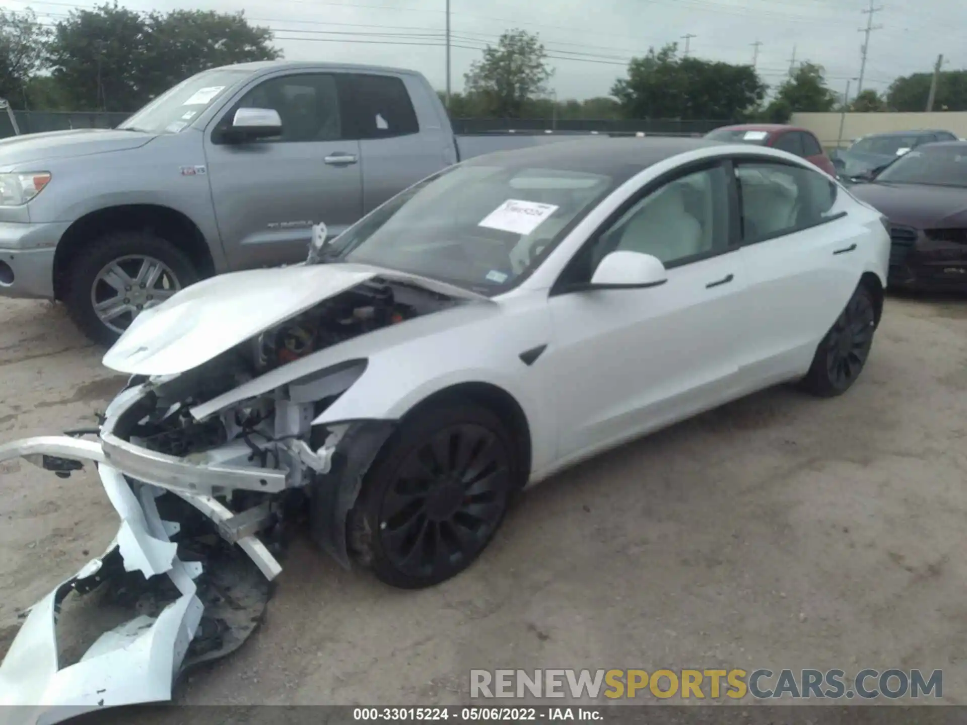 2 Photograph of a damaged car 5YJ3E1EC3MF062684 TESLA MODEL 3 2021