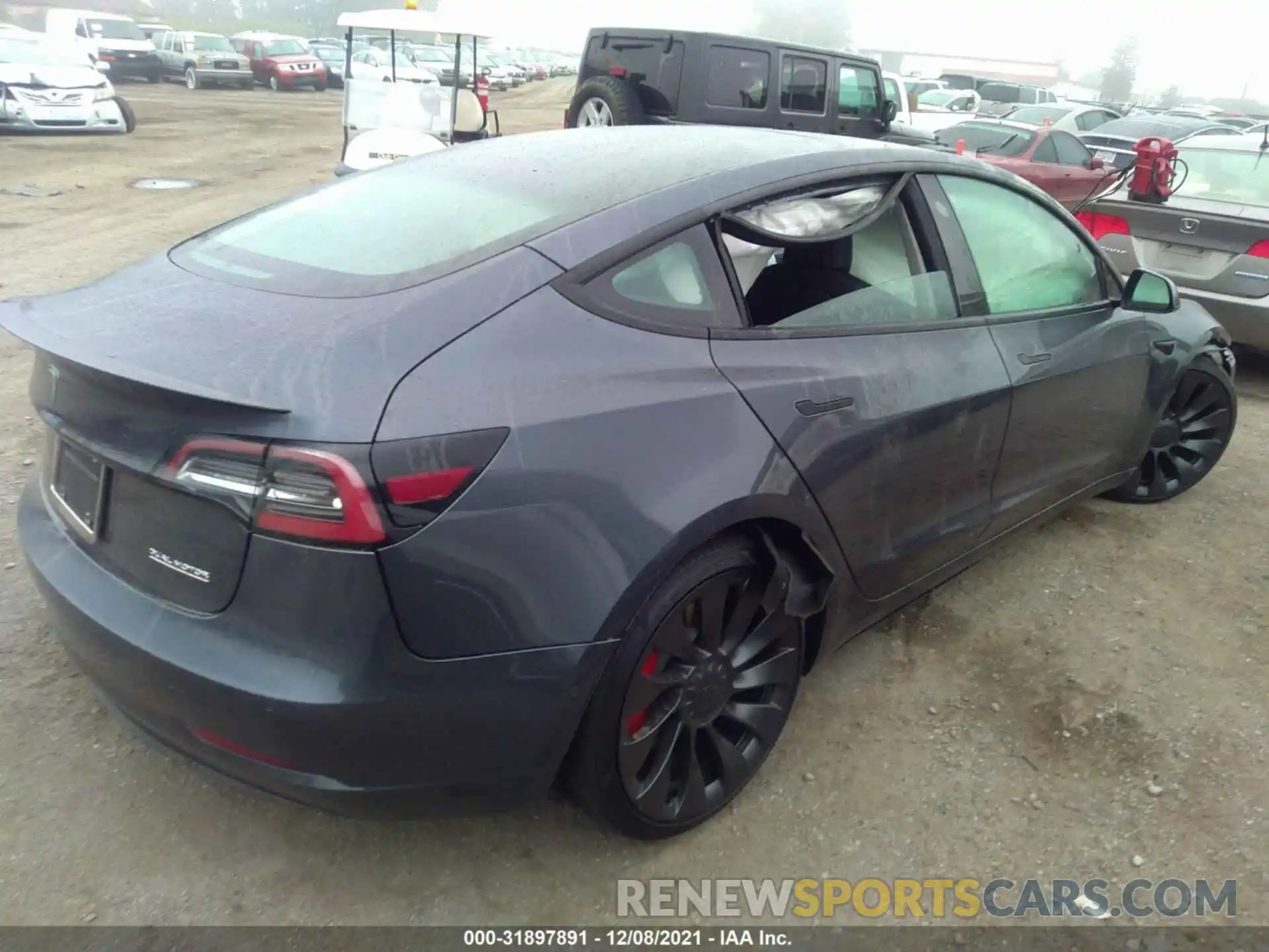 4 Photograph of a damaged car 5YJ3E1EC3MF073975 TESLA MODEL 3 2021