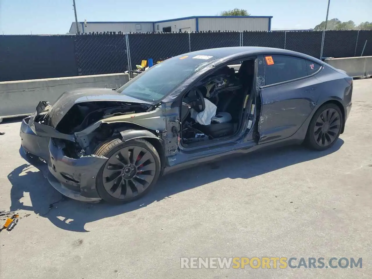 1 Photograph of a damaged car 5YJ3E1EC3MF078531 TESLA MODEL 3 2021