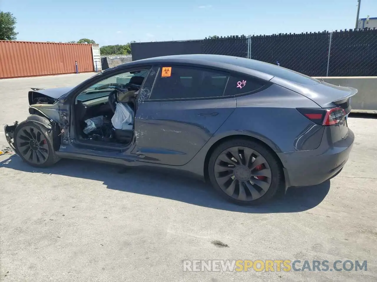 2 Photograph of a damaged car 5YJ3E1EC3MF078531 TESLA MODEL 3 2021