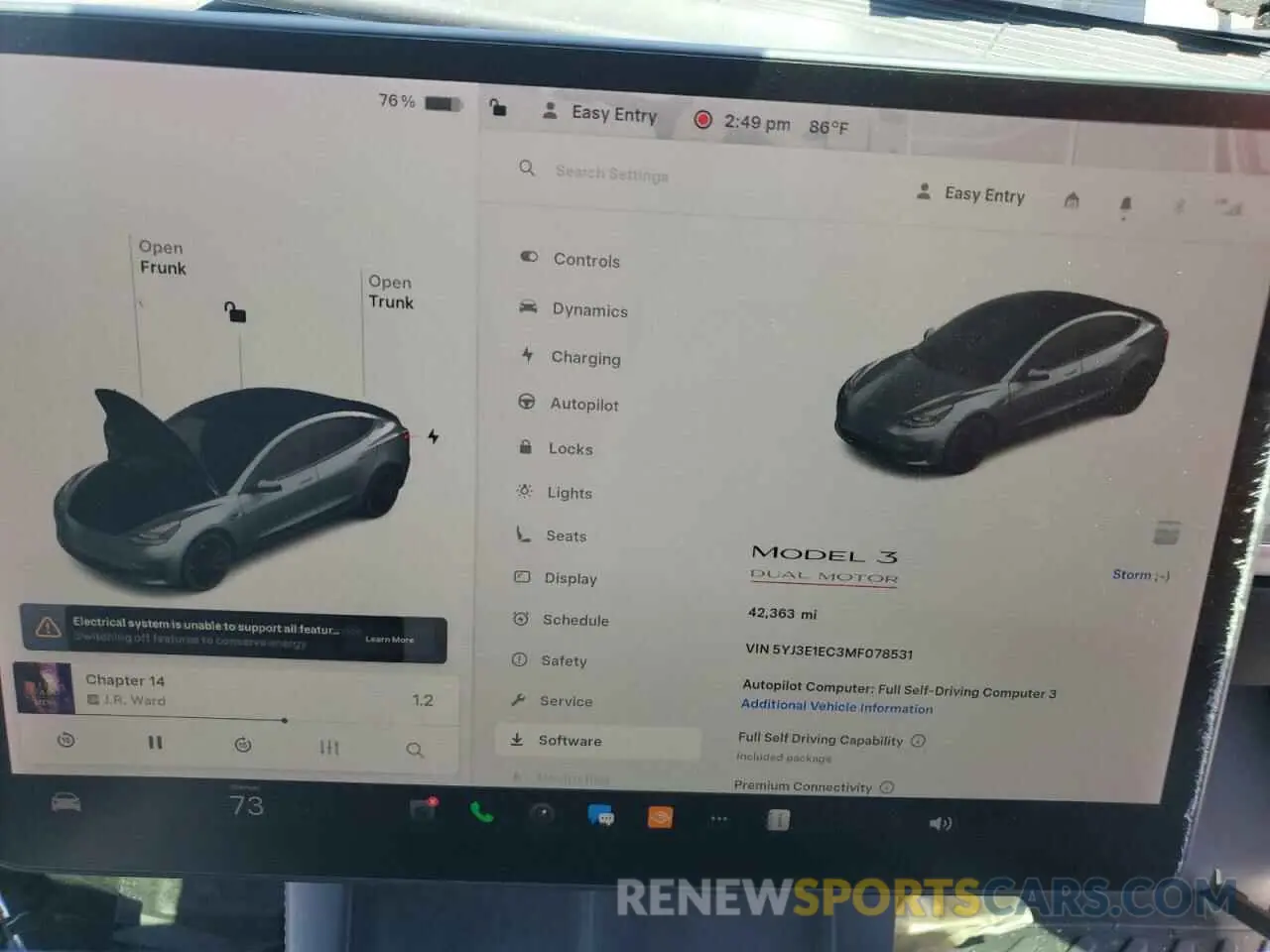 9 Photograph of a damaged car 5YJ3E1EC3MF078531 TESLA MODEL 3 2021