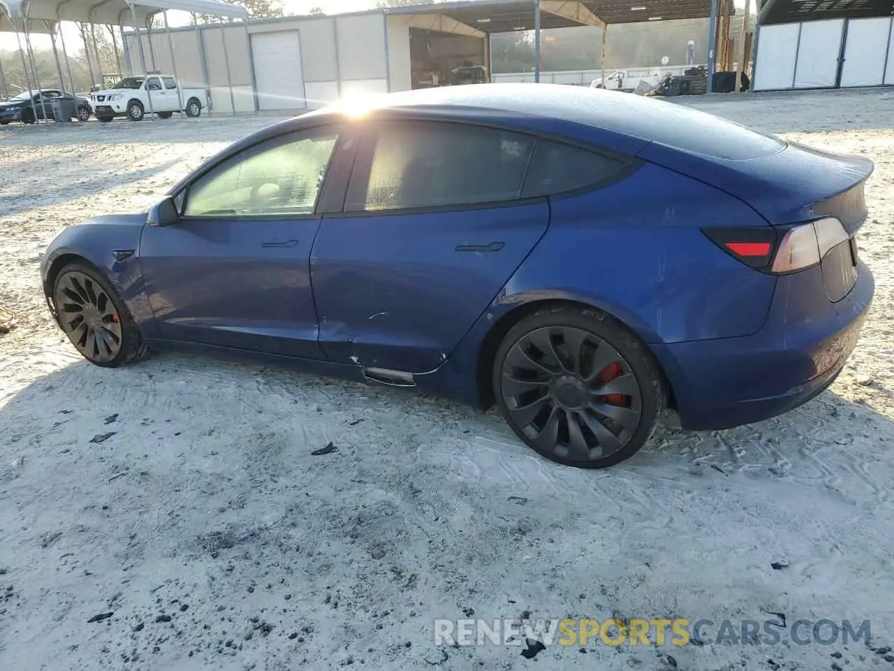 2 Photograph of a damaged car 5YJ3E1EC3MF090498 TESLA MODEL 3 2021