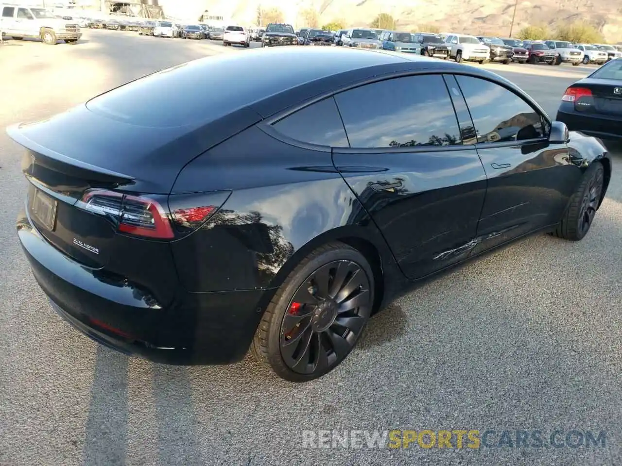 3 Photograph of a damaged car 5YJ3E1EC3MF849814 TESLA MODEL 3 2021