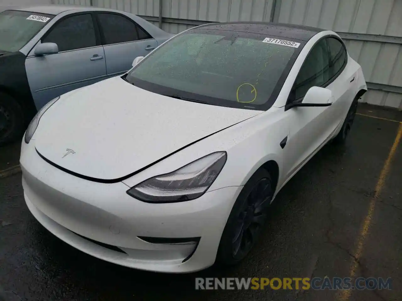 2 Photograph of a damaged car 5YJ3E1EC3MF850879 TESLA MODEL 3 2021