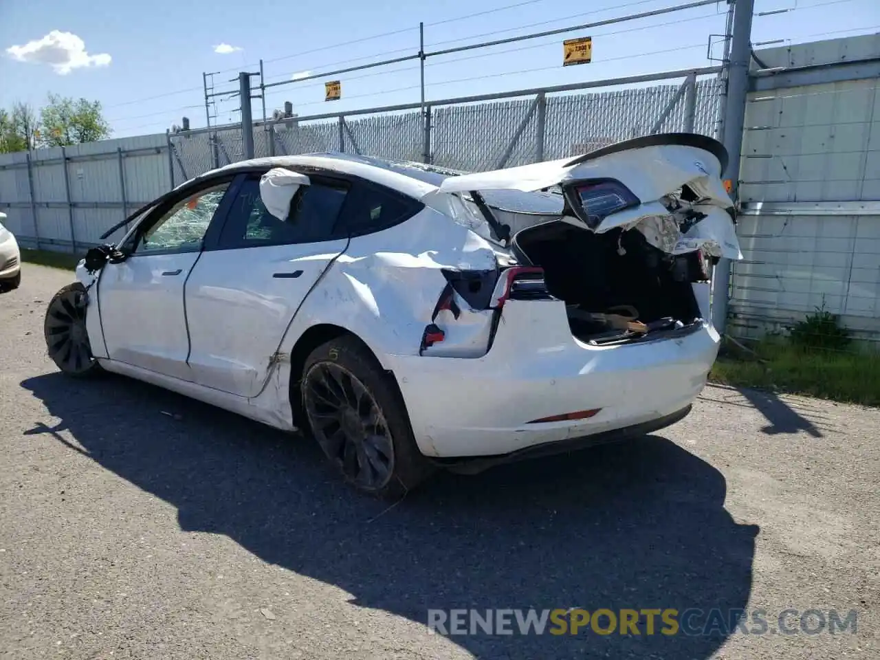 3 Photograph of a damaged car 5YJ3E1EC3MF876270 TESLA MODEL 3 2021