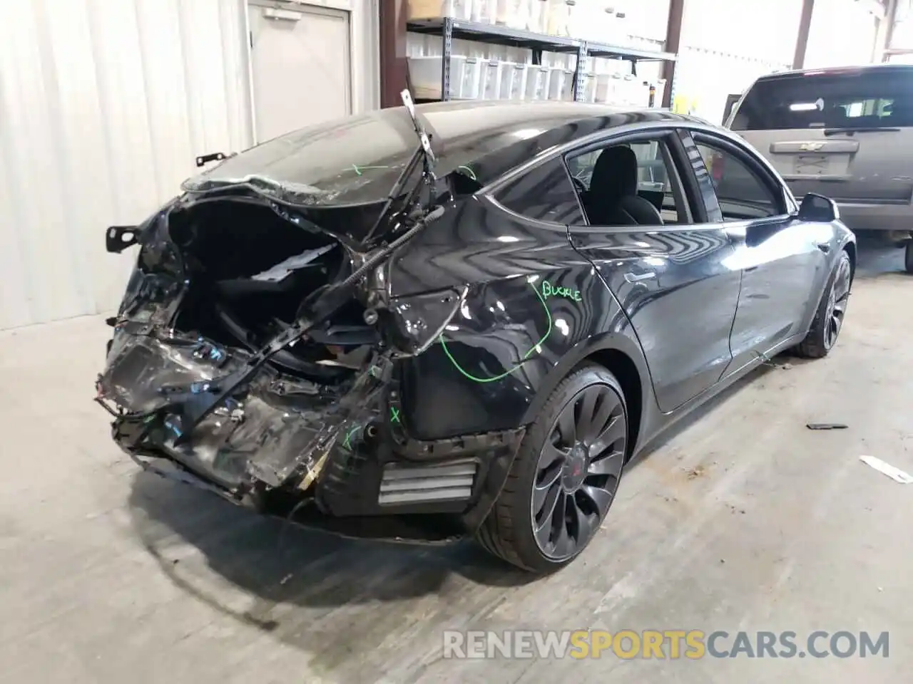 4 Photograph of a damaged car 5YJ3E1EC3MF913611 TESLA MODEL 3 2021