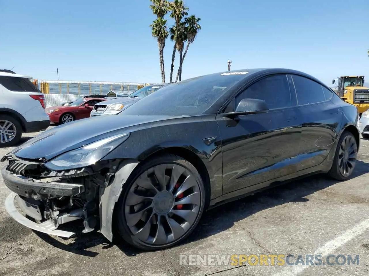 1 Photograph of a damaged car 5YJ3E1EC3MF996652 TESLA MODEL 3 2021