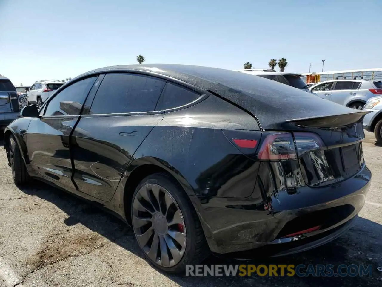 2 Photograph of a damaged car 5YJ3E1EC3MF996652 TESLA MODEL 3 2021