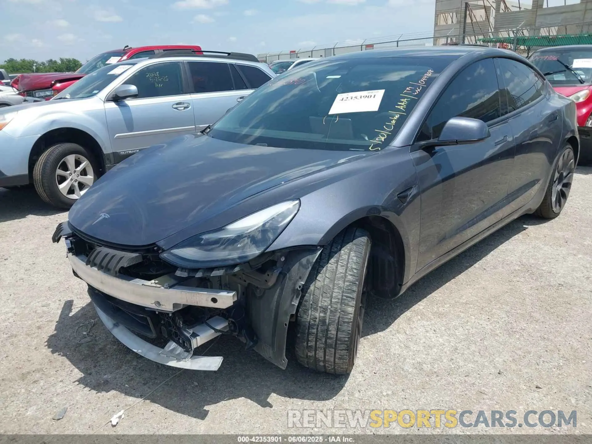 2 Photograph of a damaged car 5YJ3E1EC4MF044808 TESLA MODEL 3 2021