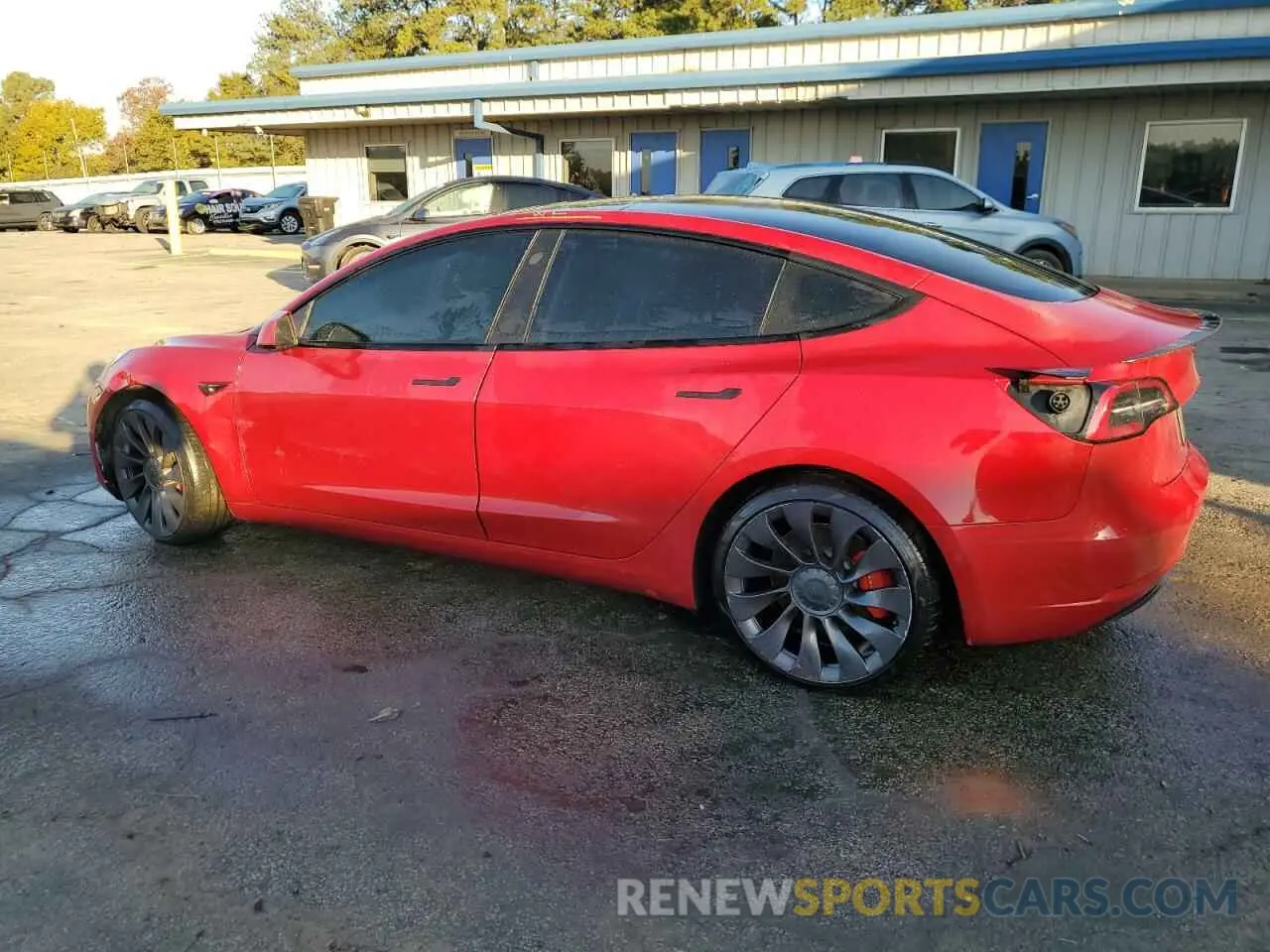 2 Photograph of a damaged car 5YJ3E1EC4MF054450 TESLA MODEL 3 2021
