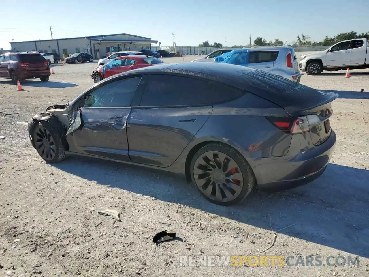 2 Photograph of a damaged car 5YJ3E1EC4MF055789 TESLA MODEL 3 2021