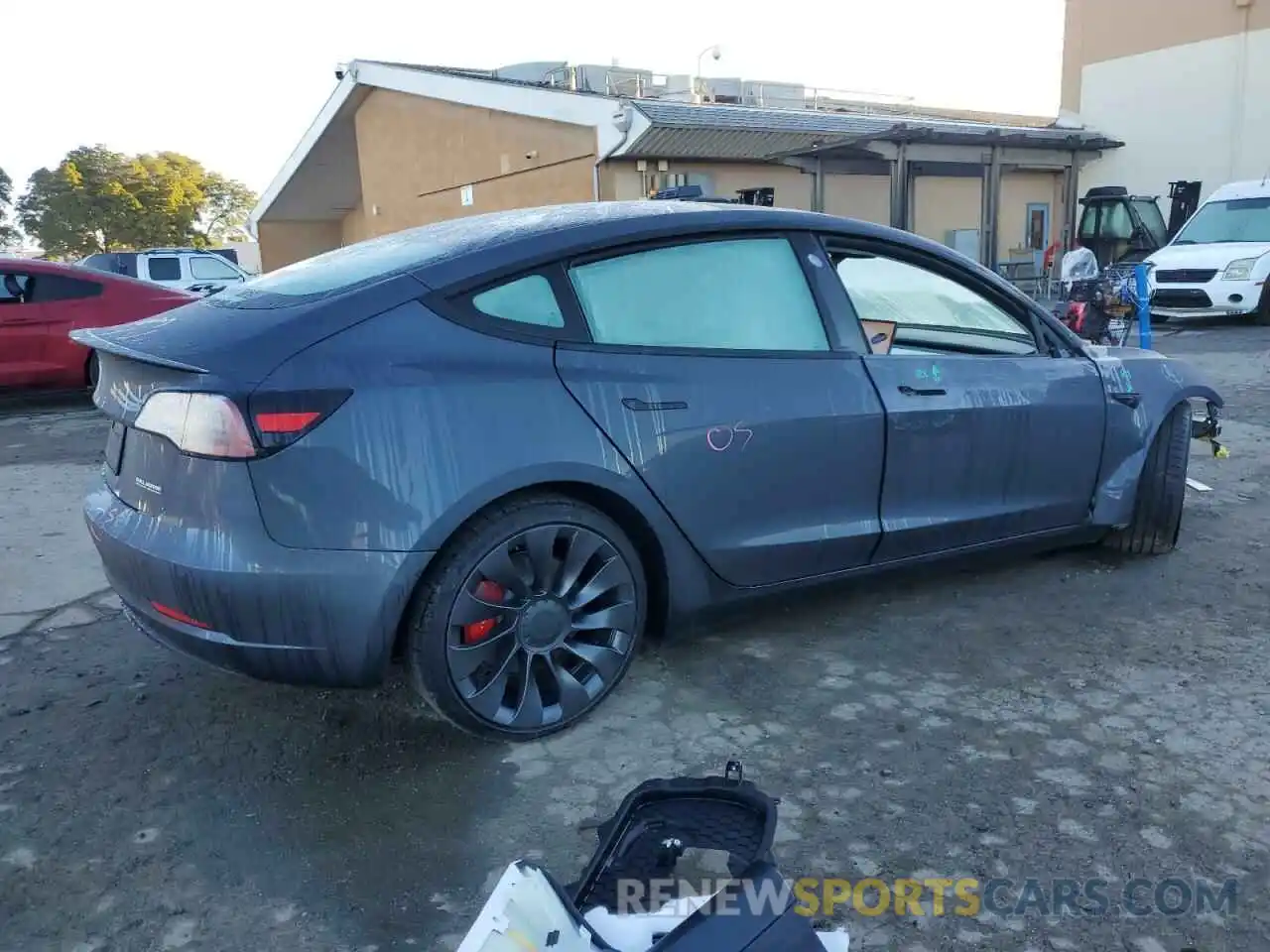 3 Photograph of a damaged car 5YJ3E1EC4MF076688 TESLA MODEL 3 2021