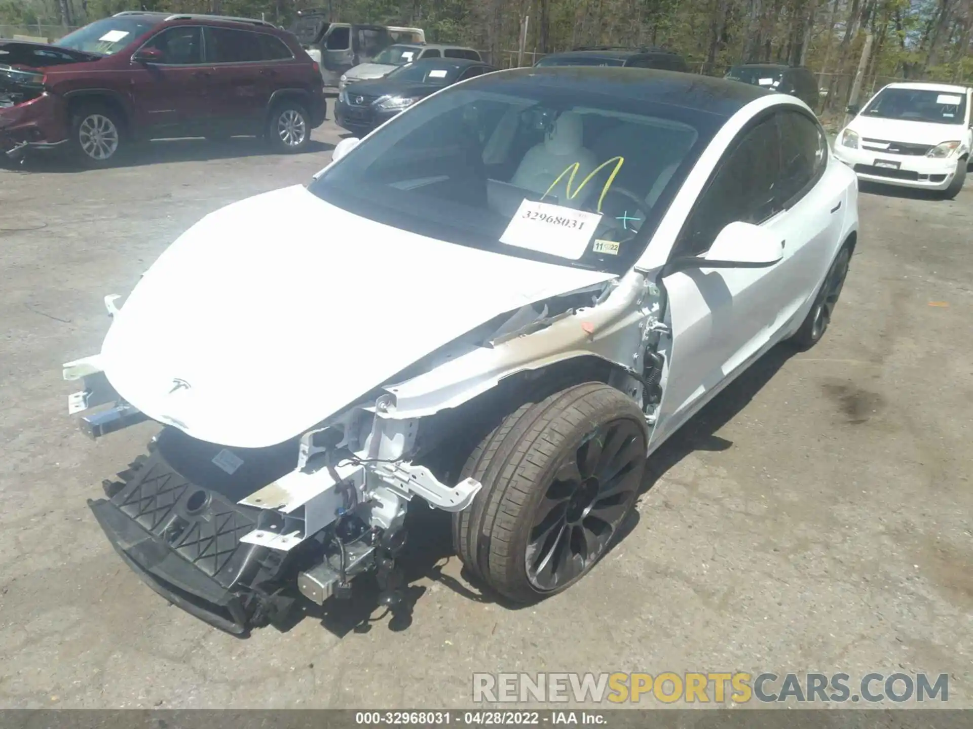 2 Photograph of a damaged car 5YJ3E1EC4MF097346 TESLA MODEL 3 2021