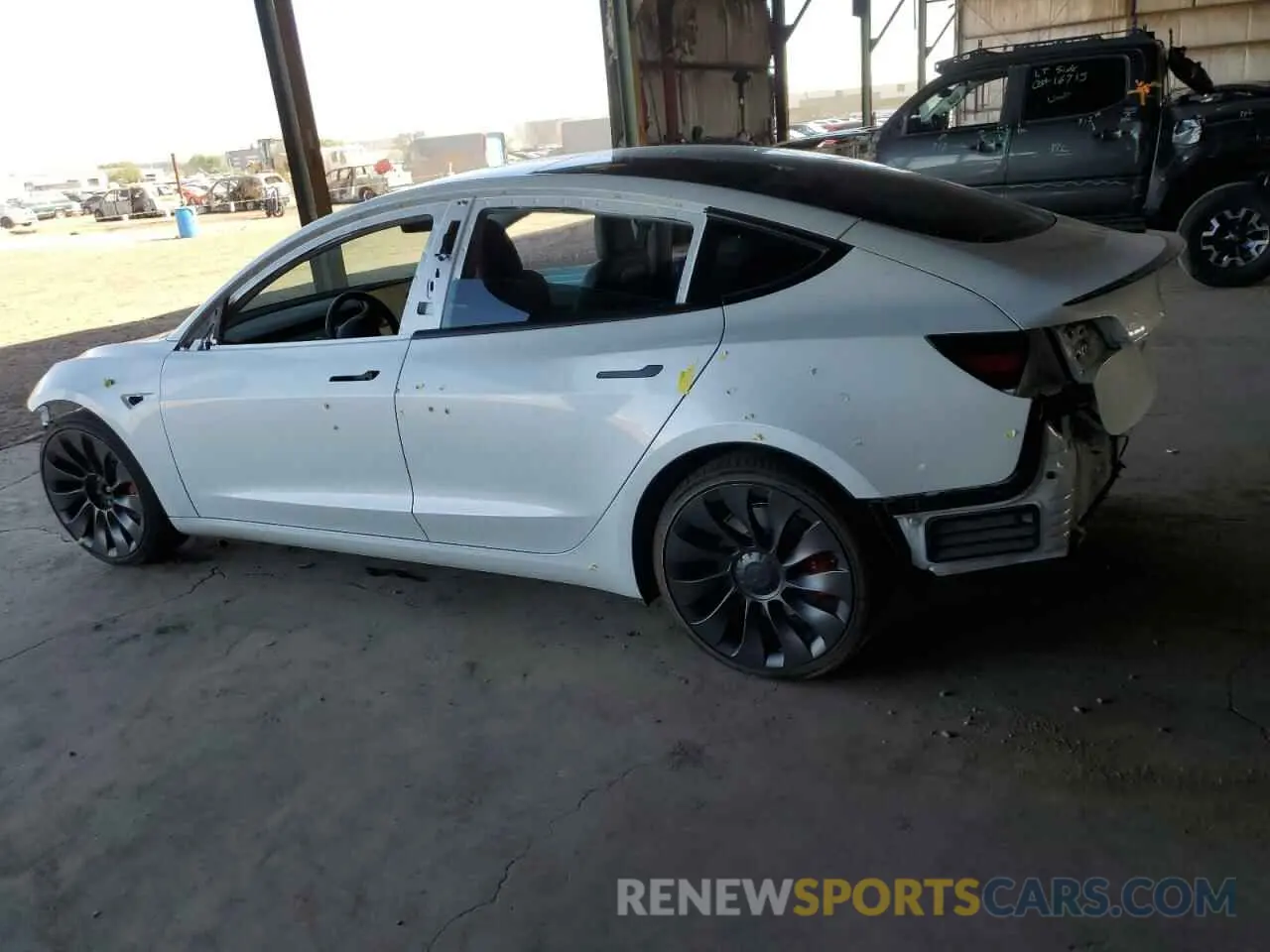 2 Photograph of a damaged car 5YJ3E1EC4MF988446 TESLA MODEL 3 2021