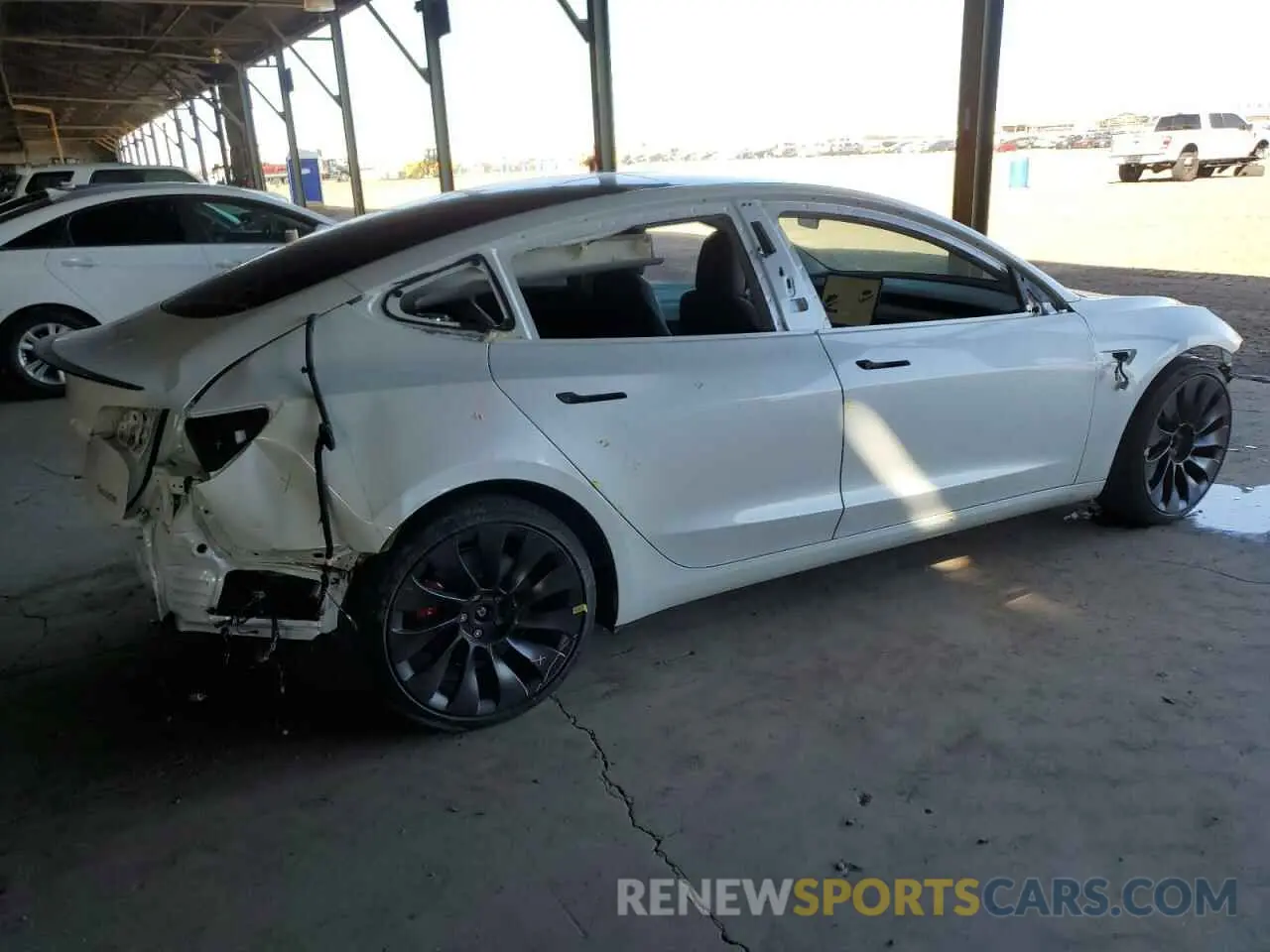 3 Photograph of a damaged car 5YJ3E1EC4MF988446 TESLA MODEL 3 2021