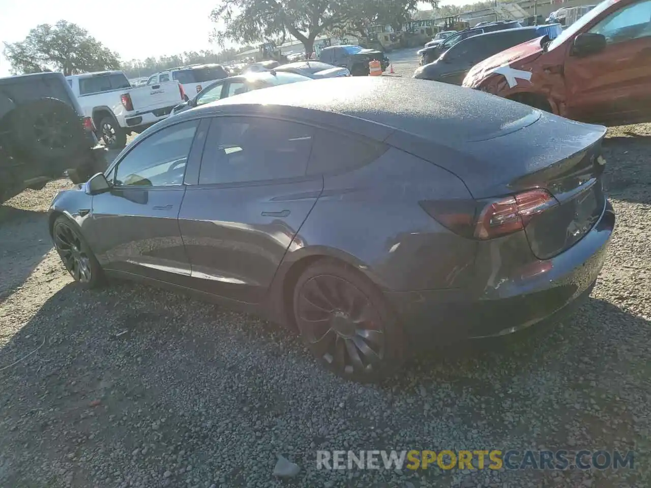 2 Photograph of a damaged car 5YJ3E1EC4MF988608 TESLA MODEL 3 2021