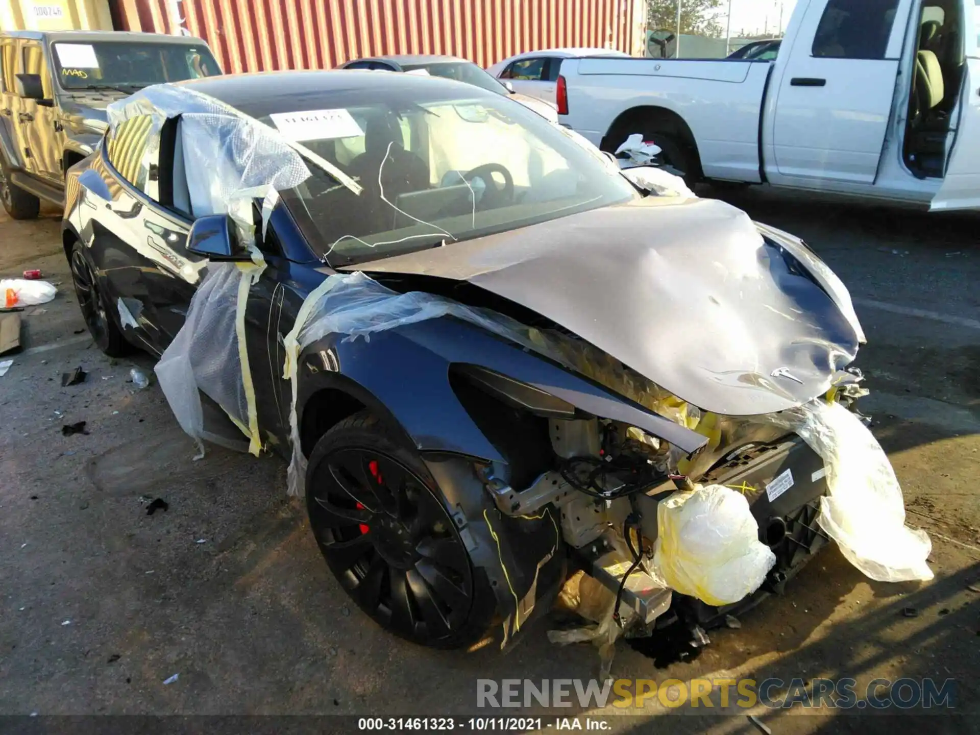 1 Photograph of a damaged car 5YJ3E1EC4MF990567 TESLA MODEL 3 2021