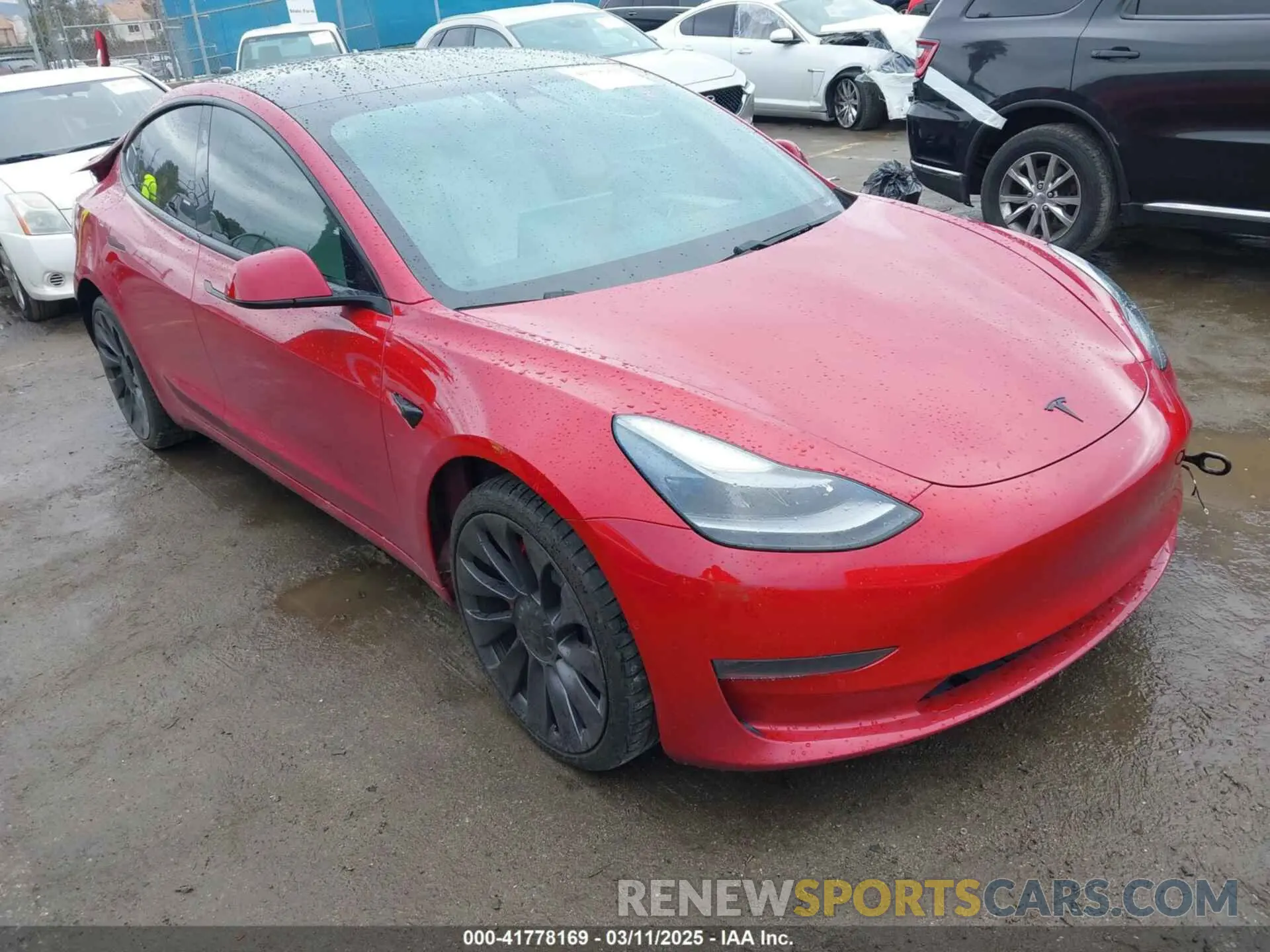 1 Photograph of a damaged car 5YJ3E1EC5MF050598 TESLA MODEL 3 2021