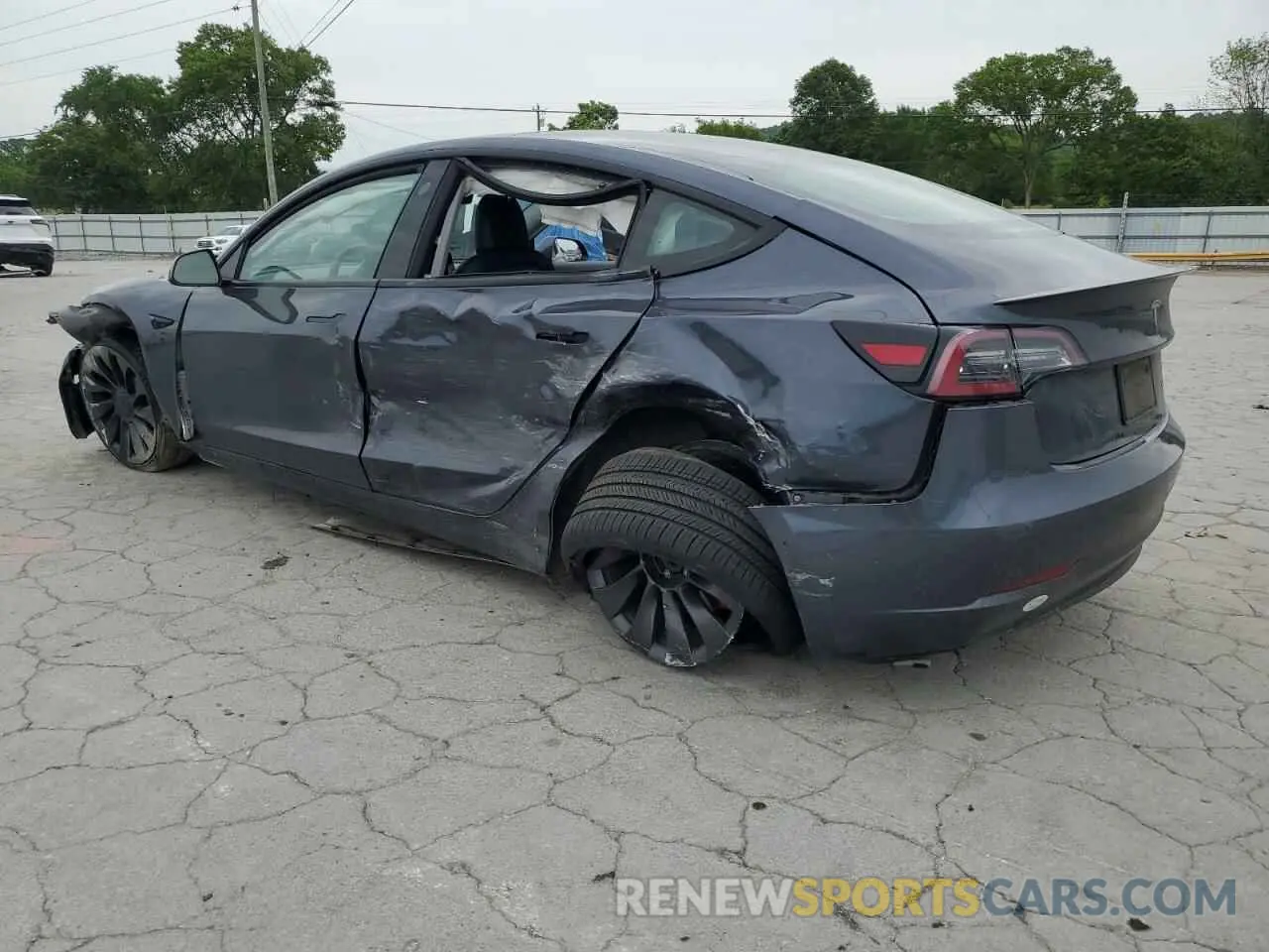2 Photograph of a damaged car 5YJ3E1EC5MF064890 TESLA MODEL 3 2021