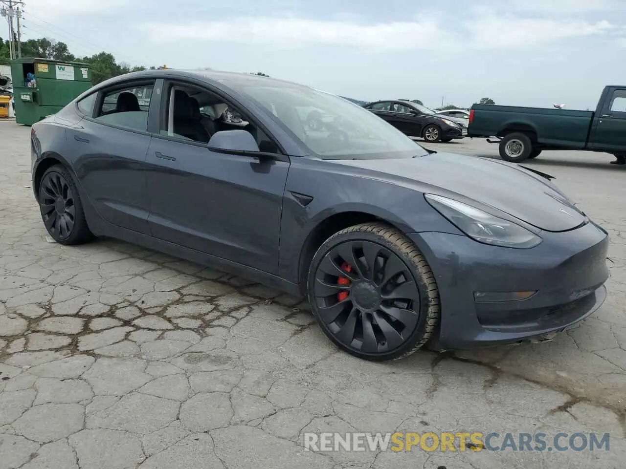 4 Photograph of a damaged car 5YJ3E1EC5MF064890 TESLA MODEL 3 2021