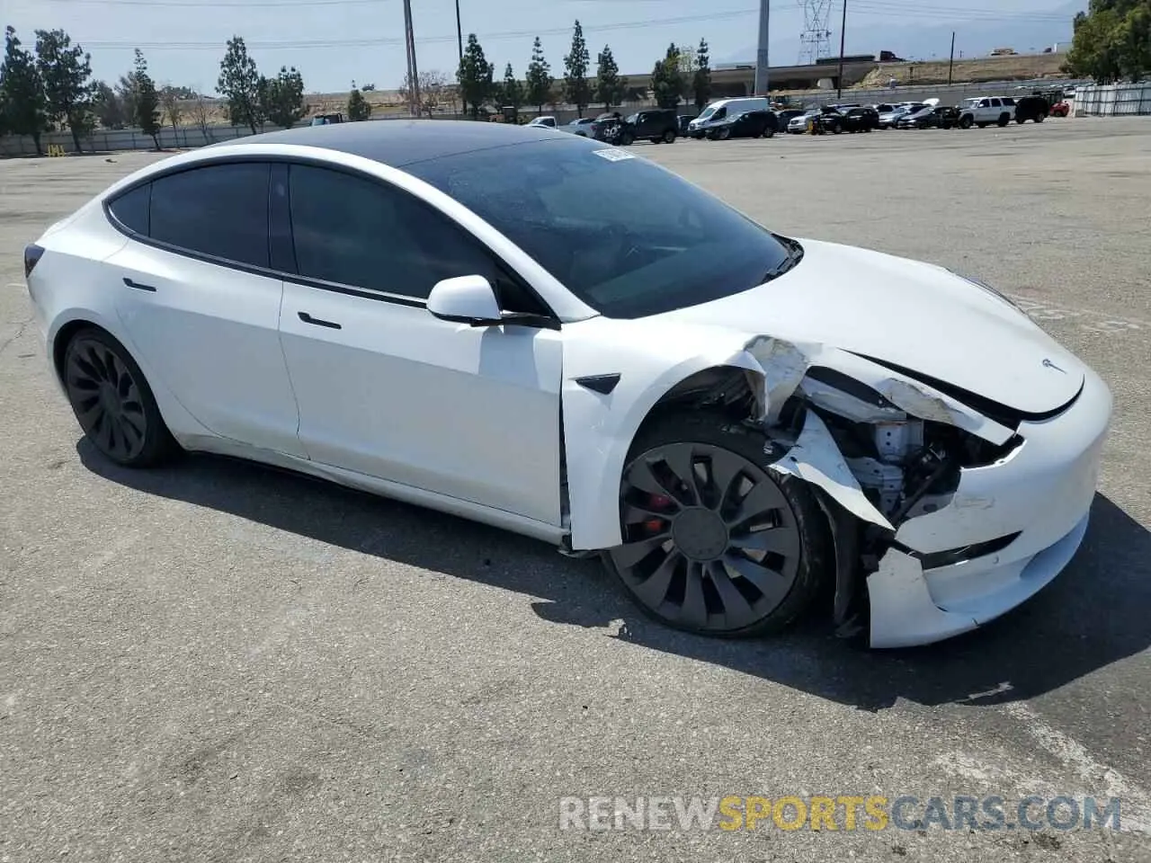 4 Photograph of a damaged car 5YJ3E1EC5MF076277 TESLA MODEL 3 2021
