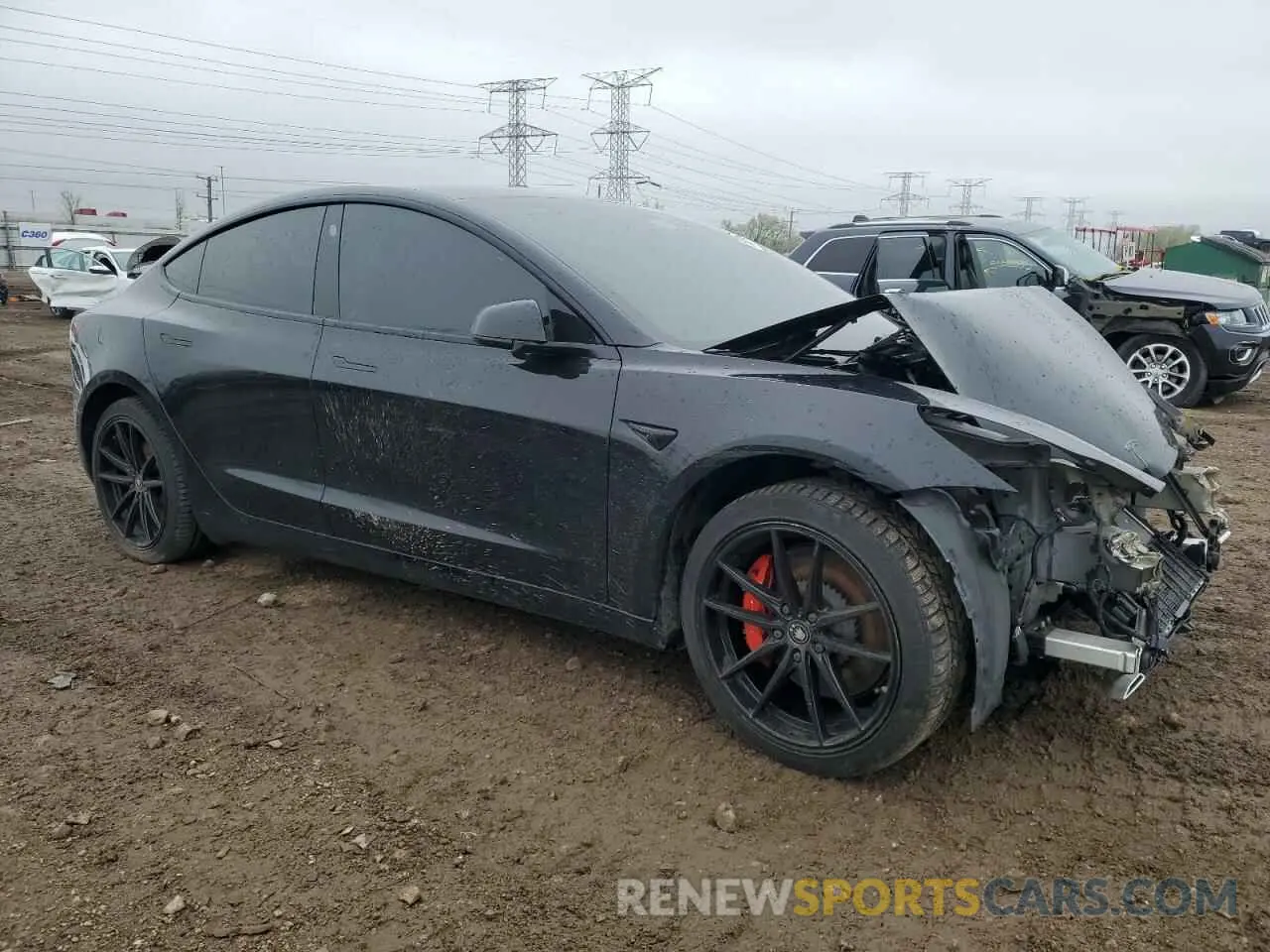 4 Photograph of a damaged car 5YJ3E1EC5MF097999 TESLA MODEL 3 2021