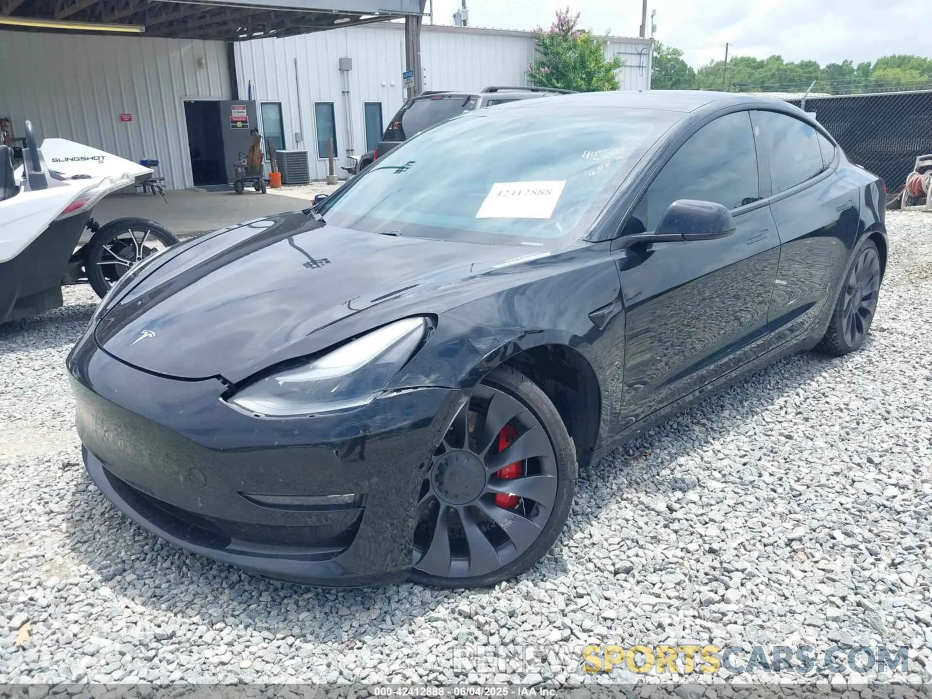 2 Photograph of a damaged car 5YJ3E1EC5MF925422 TESLA MODEL 3 2021