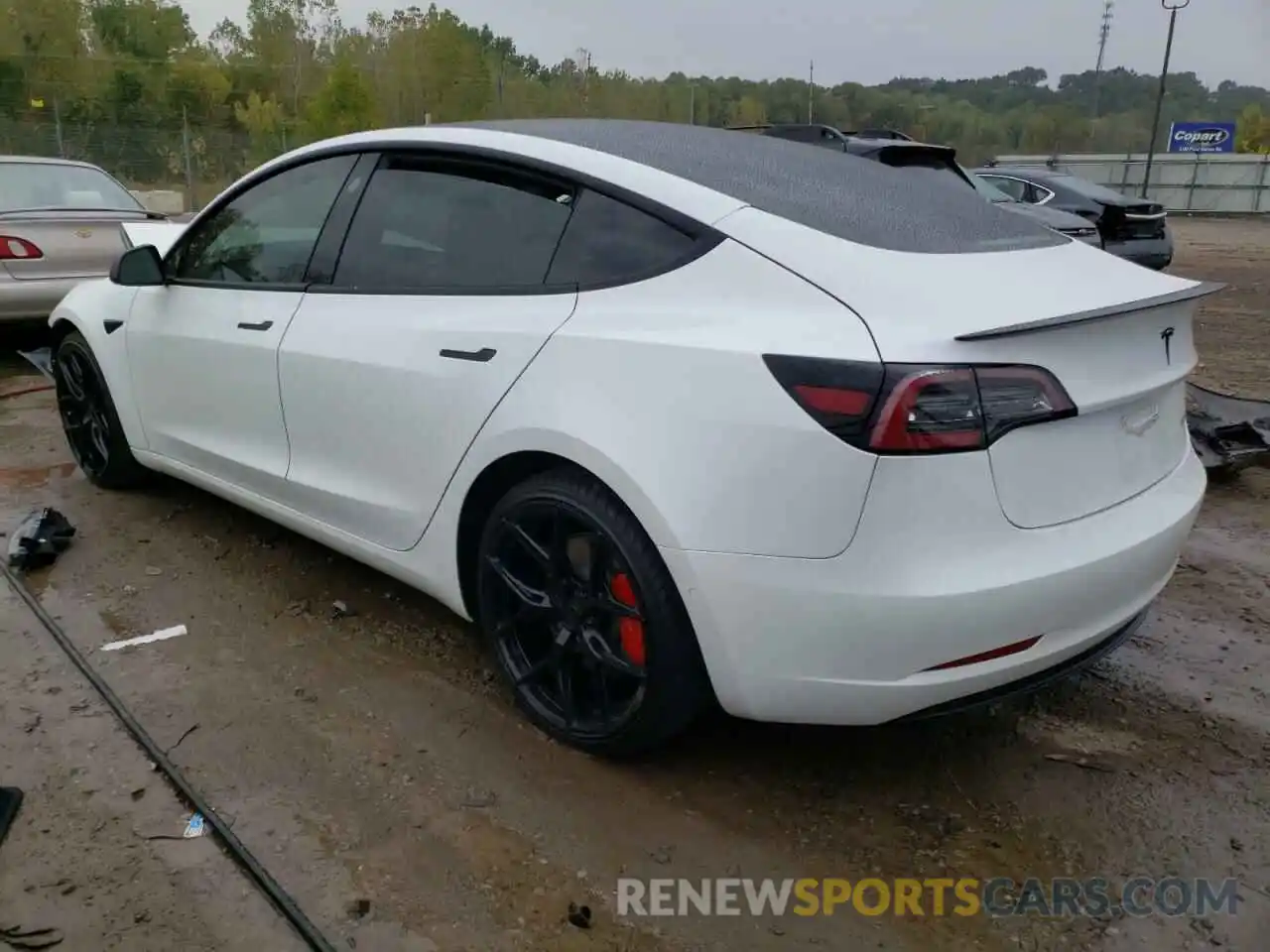 2 Photograph of a damaged car 5YJ3E1EC5MF926487 TESLA MODEL 3 2021