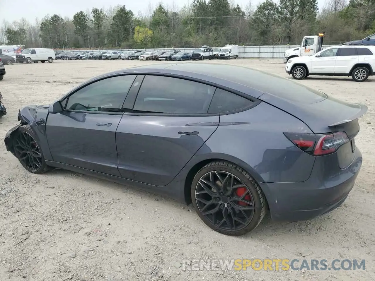 2 Photograph of a damaged car 5YJ3E1EC5MF984986 TESLA MODEL 3 2021