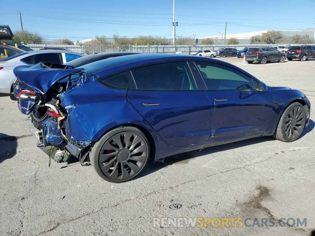 3 Photograph of a damaged car 5YJ3E1EC6MF071234 TESLA MODEL 3 2021