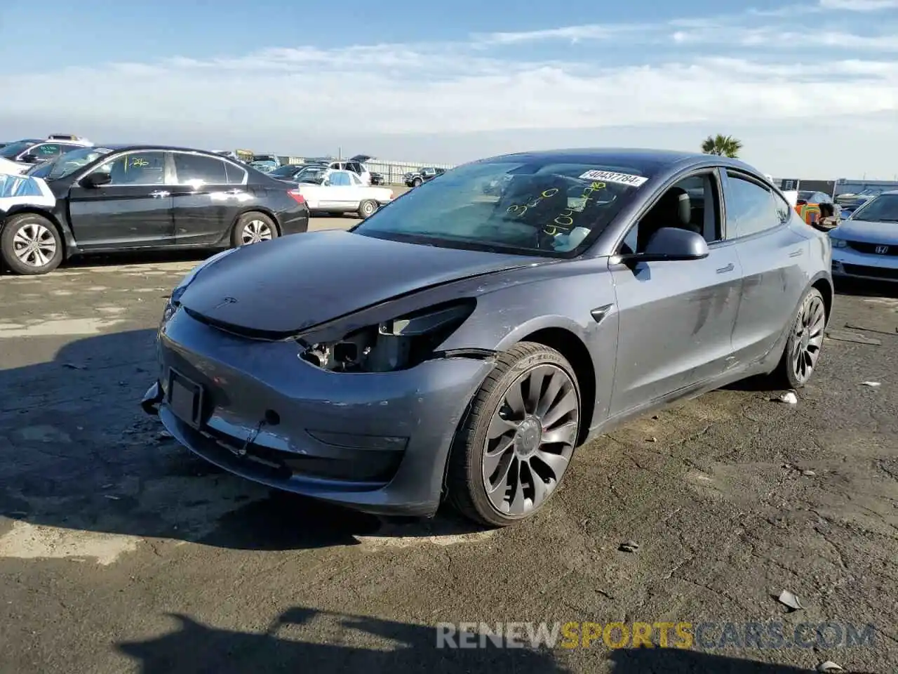 1 Photograph of a damaged car 5YJ3E1EC6MF072576 TESLA MODEL 3 2021