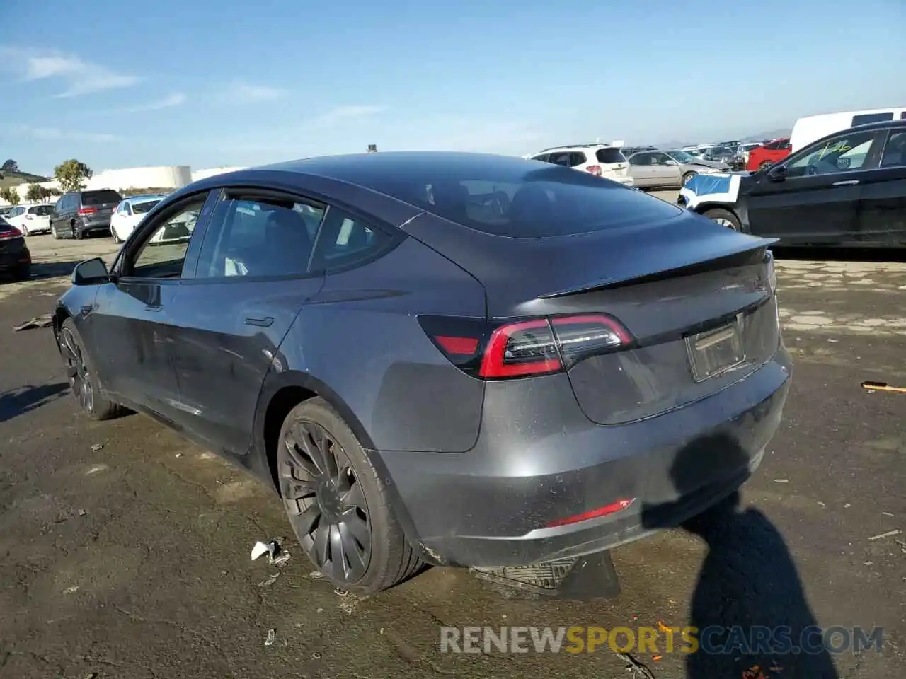 2 Photograph of a damaged car 5YJ3E1EC6MF072576 TESLA MODEL 3 2021