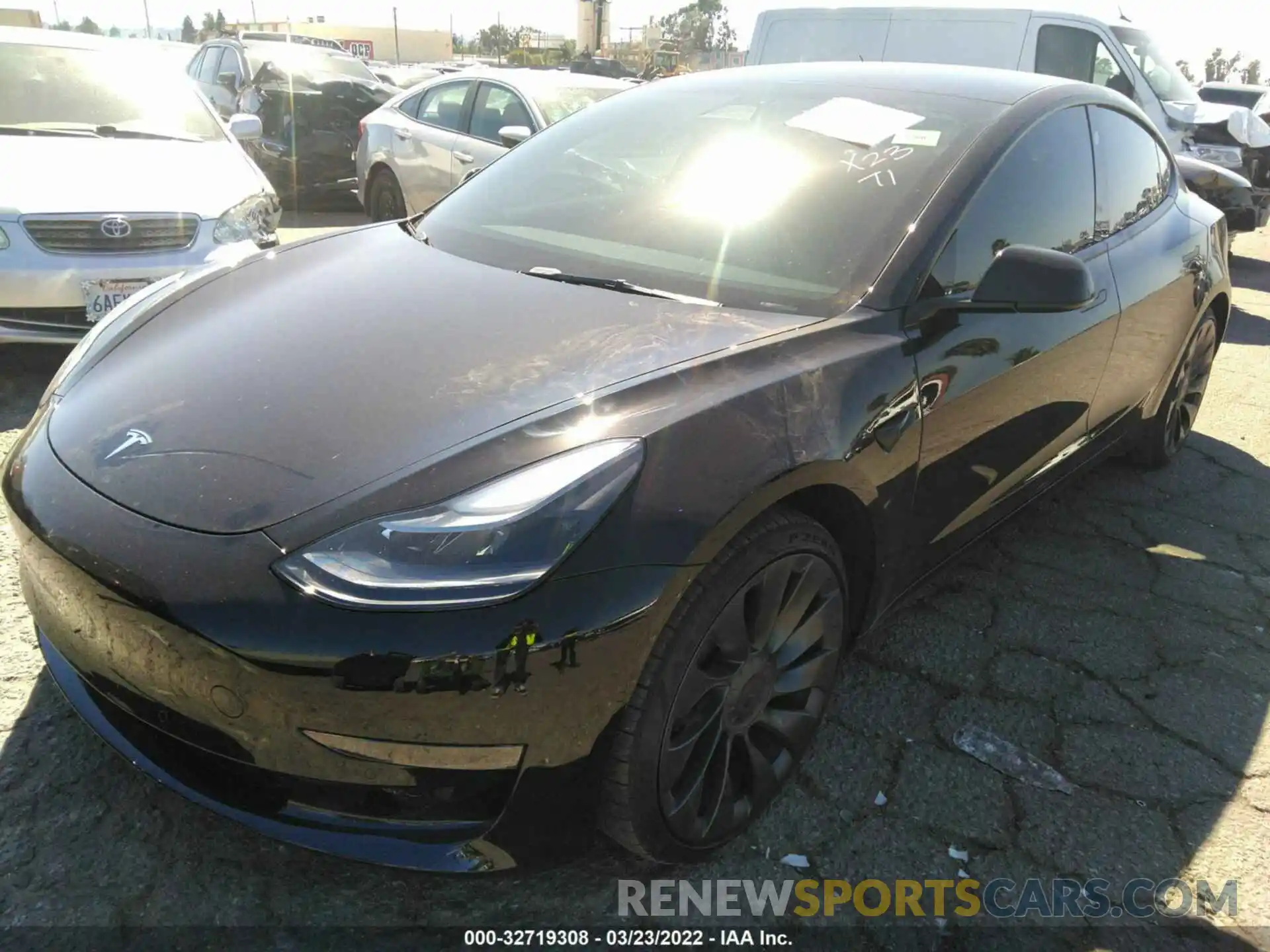 2 Photograph of a damaged car 5YJ3E1EC6MF088440 TESLA MODEL 3 2021