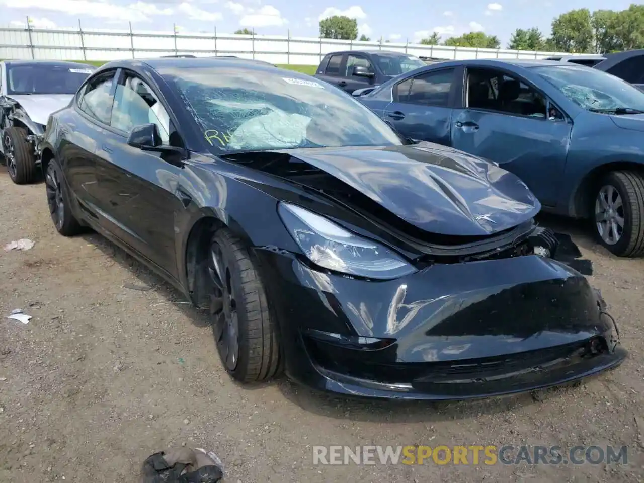 1 Photograph of a damaged car 5YJ3E1EC6MF914249 TESLA MODEL 3 2021